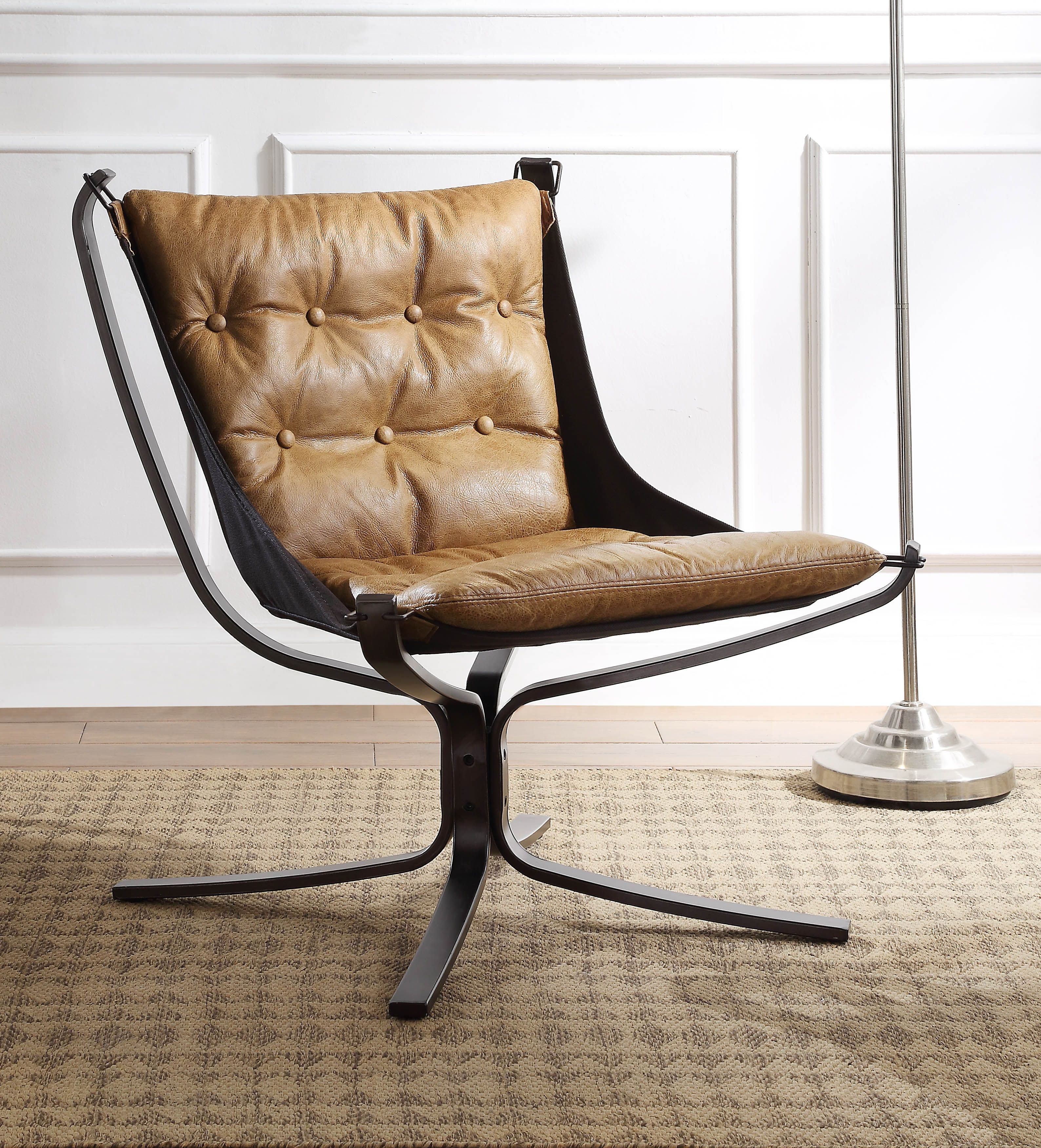ACME Carney Accent Chair, Coffee Top Grain Leather-Boyel Living