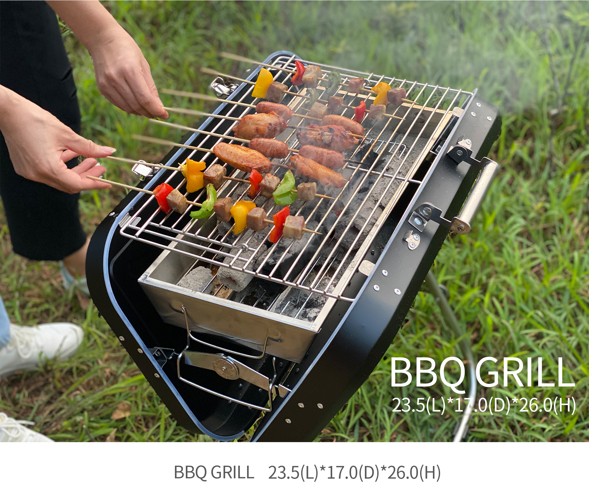 Charcoal Grill Collapsible&nbsp;and portable Handle design BBQ grill for Outdoor BBQ-Boyel Living
