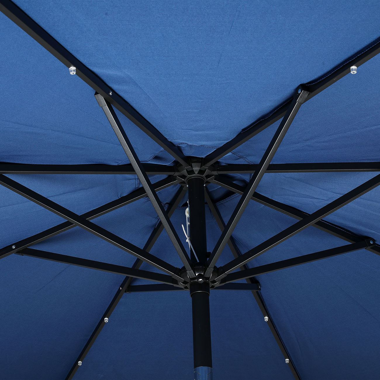 Boyel Living 9-ft Patio Umbrella with LED Lights (Navy)-Boyel Living