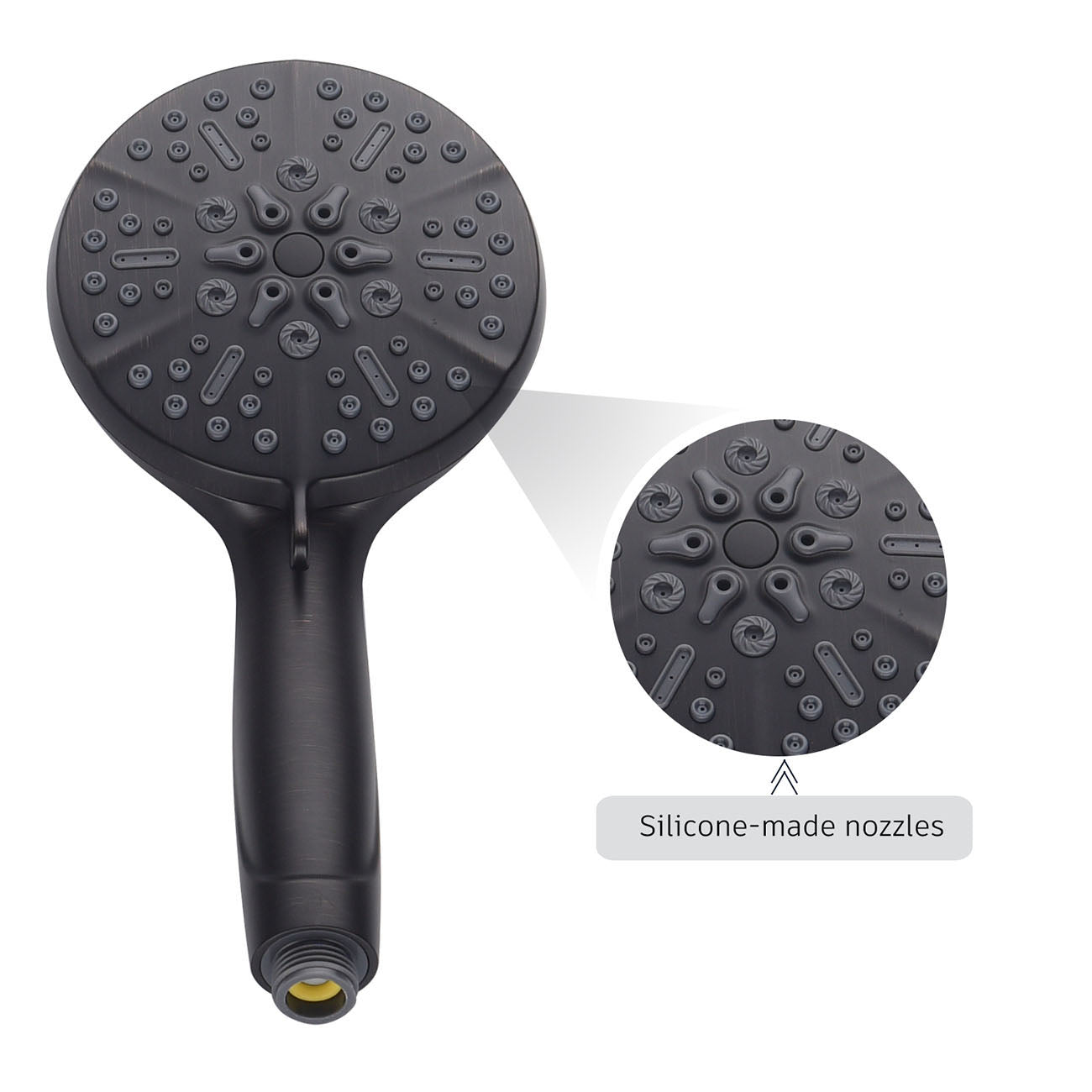 5-Spray Patterns 5 in. High Pressure Wall Mount Handheld Shower Head-Boyel Living
