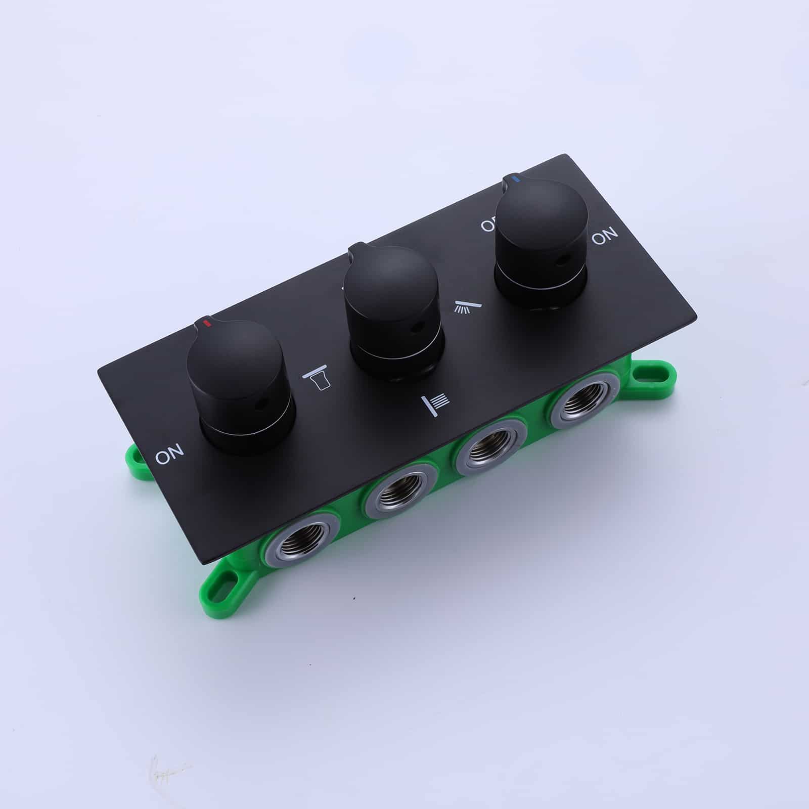 Boyel Living Luxury LED Ceiling Rainfall Shower Head System with Body Jets Bathroom Shower Faucet Complete Set, Flow Adjustable-Boyel Living