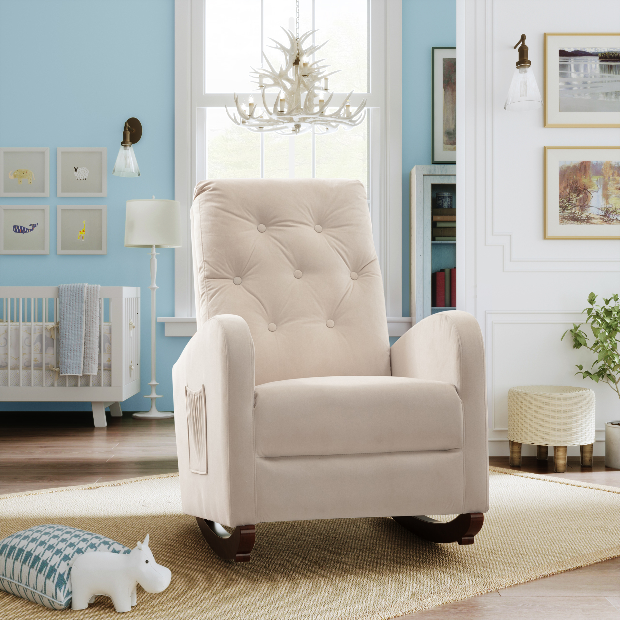 high back nursery rocker