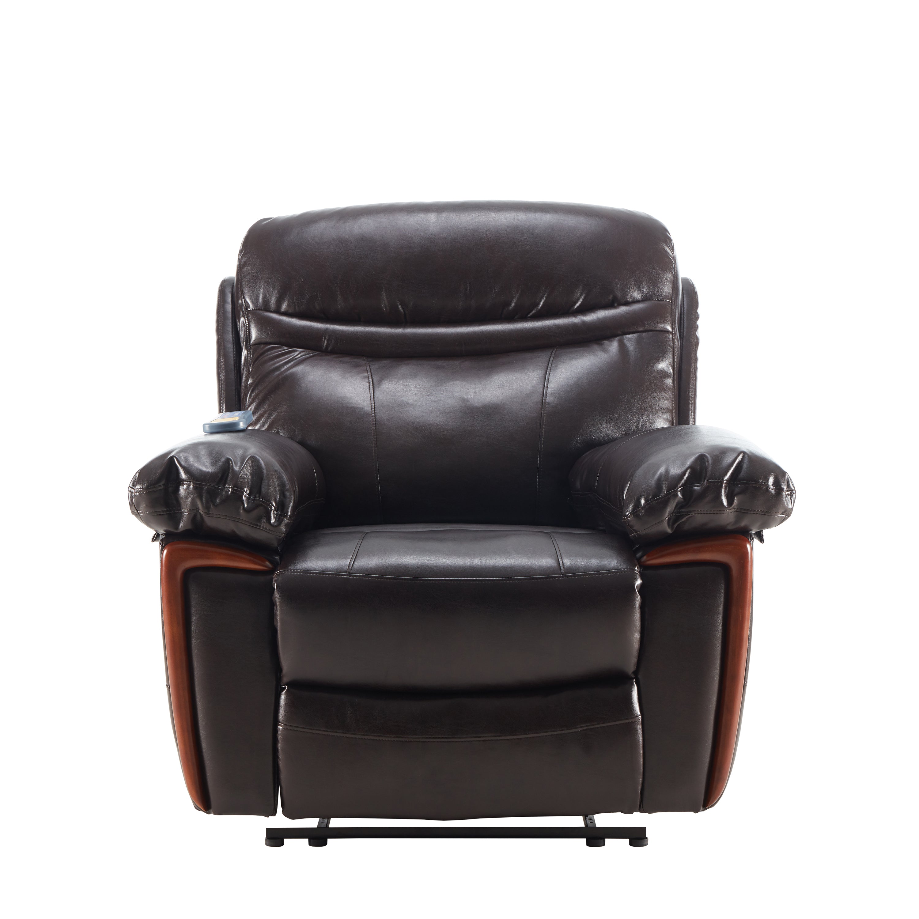 Massage Recliner PU Leather Sofa Chair with Heating and Massage Vibrating Function-Boyel Living