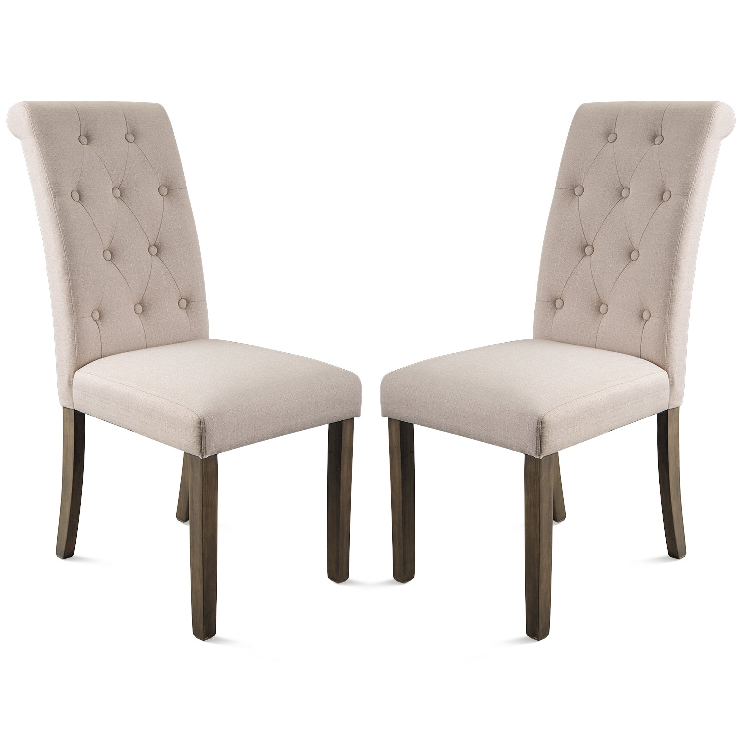 Aristocratic Style Dining Chair Noble and Elegant Solid Wood Tufted Dining Chair Dining Room Set (Set of 2)-Boyel Living