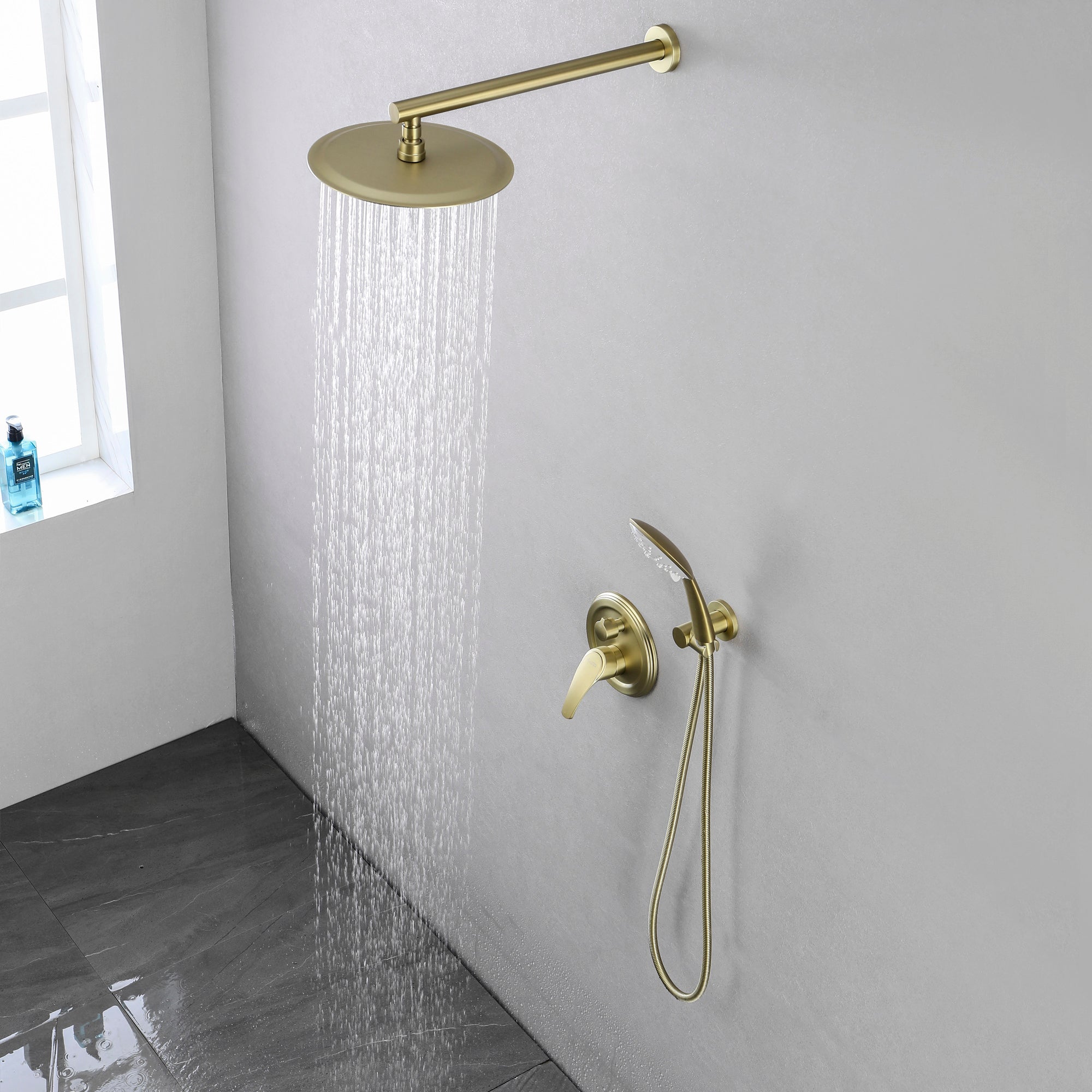 Boyel Living 3.2 GPM Wall Mount Shower System with Handheld Shower Head-Boyel Living