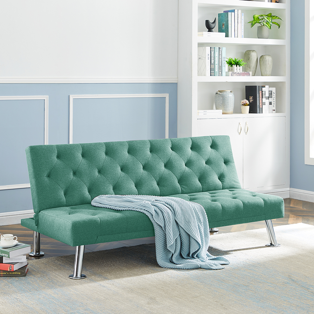 Futon Sofa Bed, Upholstered Folding Sleeper sofa for Living Room-Boyel Living