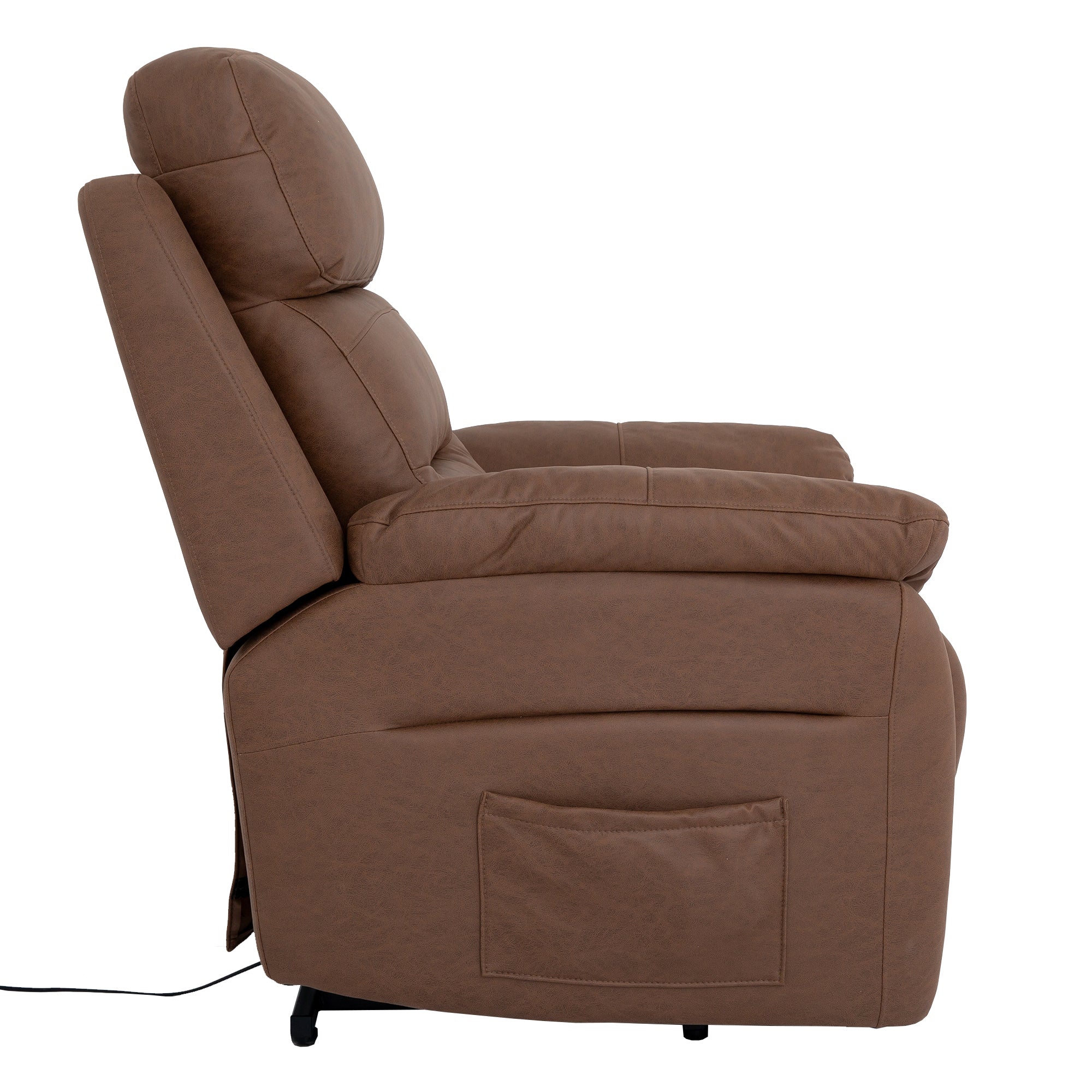 Power Lift Assist Standard Recliner with Storage and Overstuffed Pillows-Boyel Living