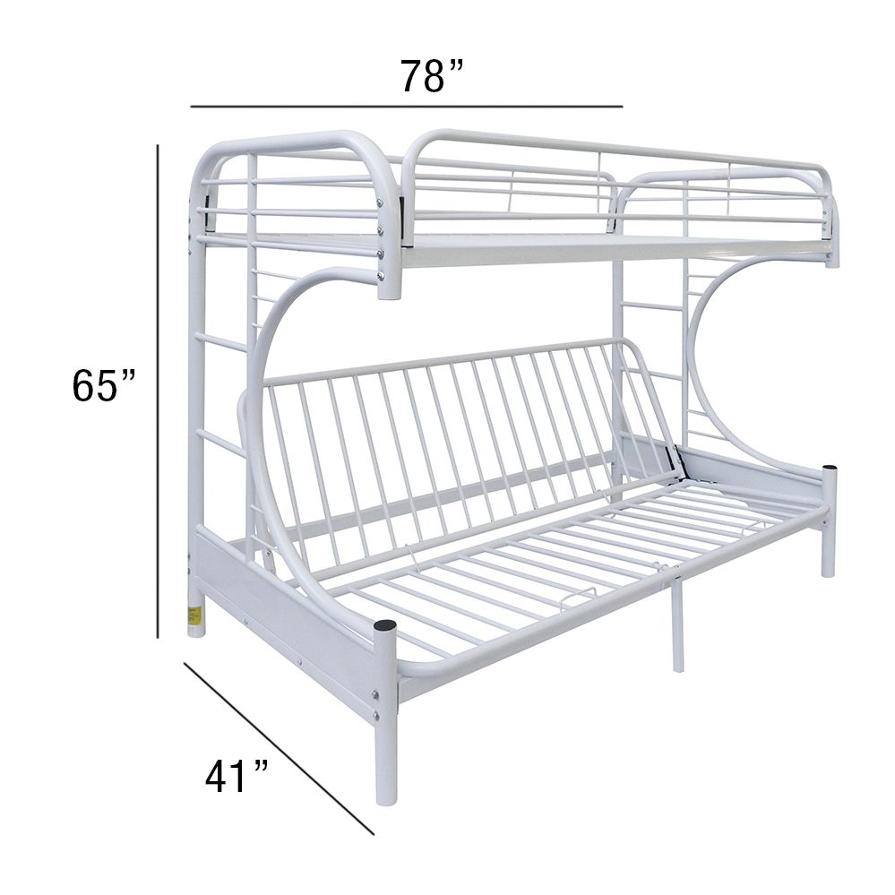 ACME Eclipse Bunk Bed (Twin/Full/Futon) in White