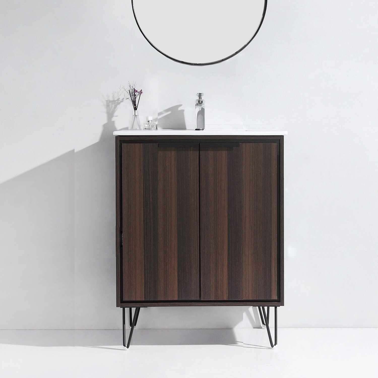 24 in. Bathroom Vanity Set with Ceramic Top-Boyel Living