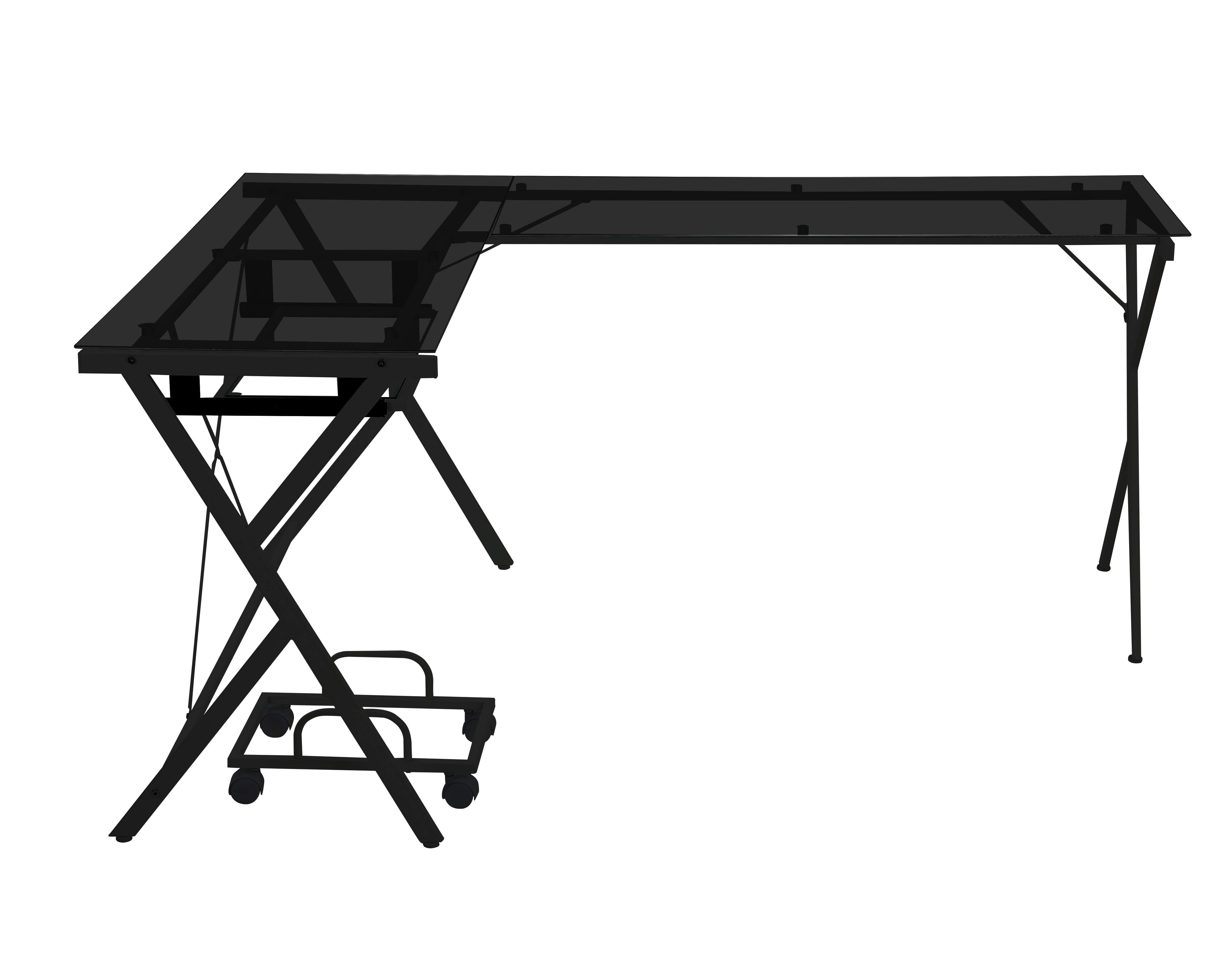 ACME Dazenus Computer Desk in Black Glass  Black Finish-Boyel Living