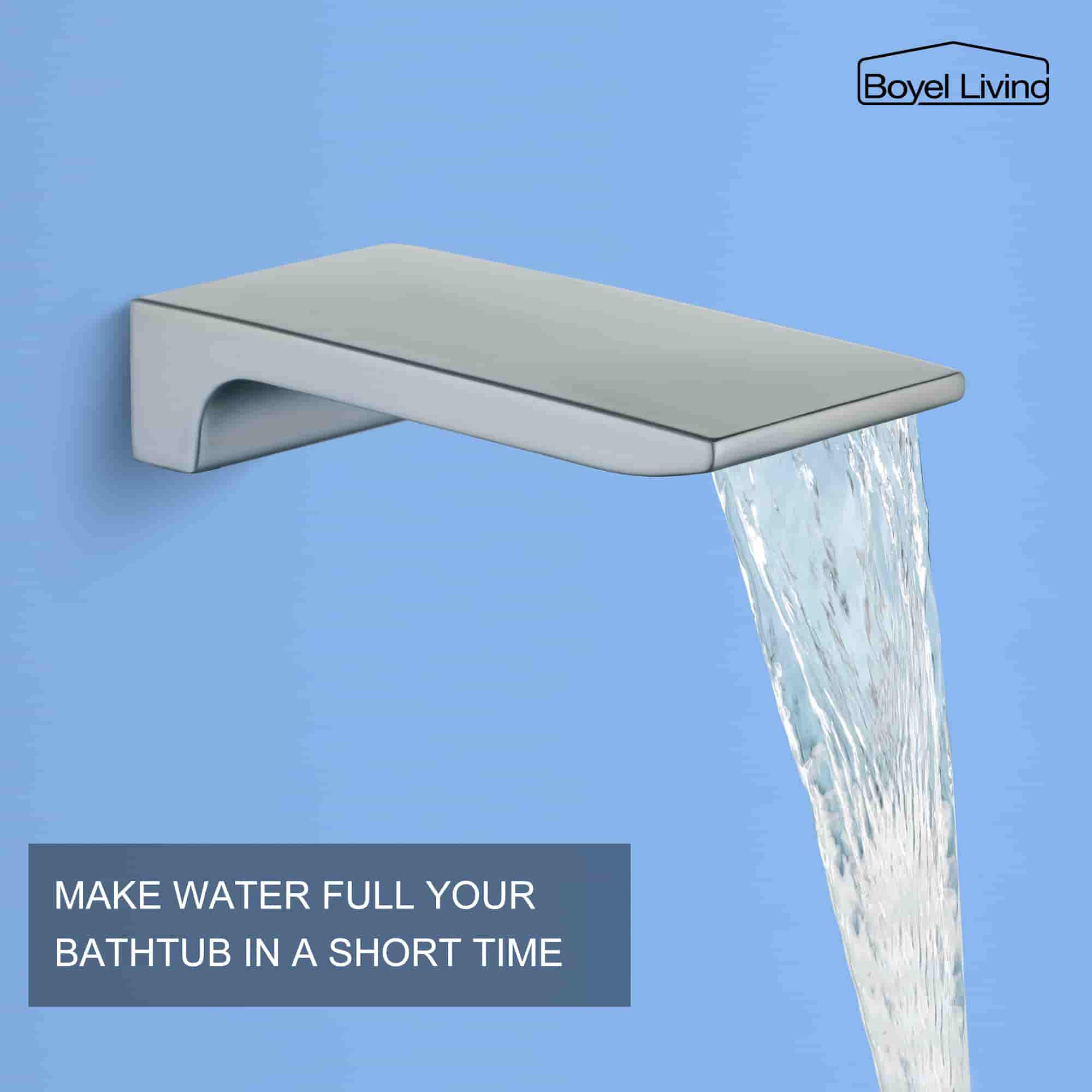 Single-Handle Wall Mounted Roman Bathtub Faucet with Hand Shower-Boyel Living