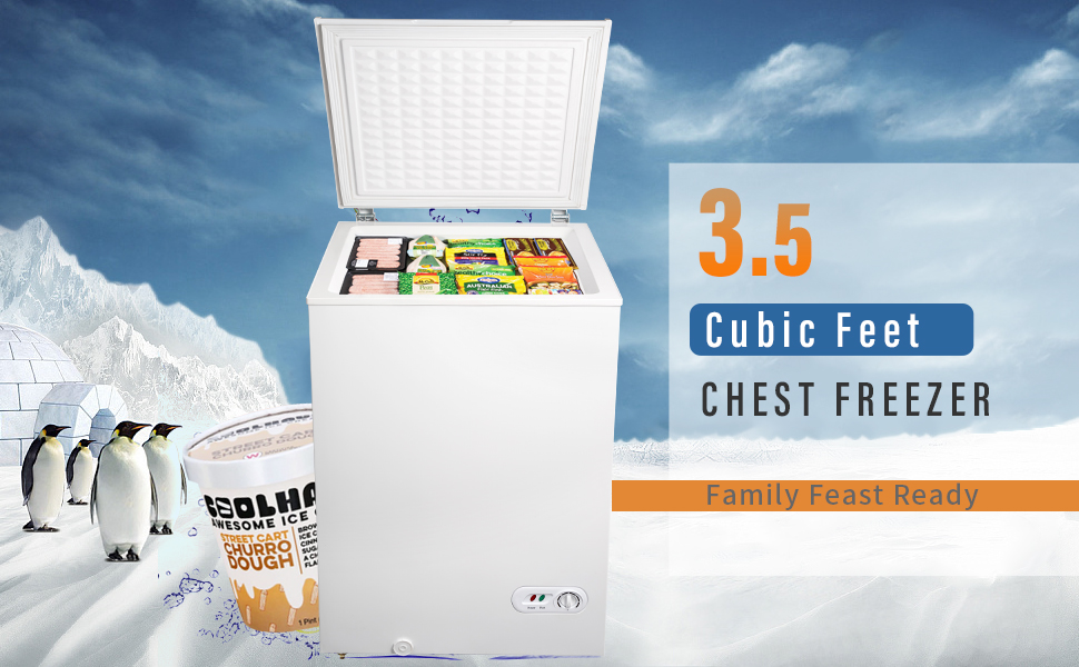 3.5 Cu.ft Chest Freezer Removable Storage Basket, Top Open Door Freezing  Machine For Home And Kitchen/dorm/bar/office, 7 Temperature Settings A-TION  - Yahoo Shopping