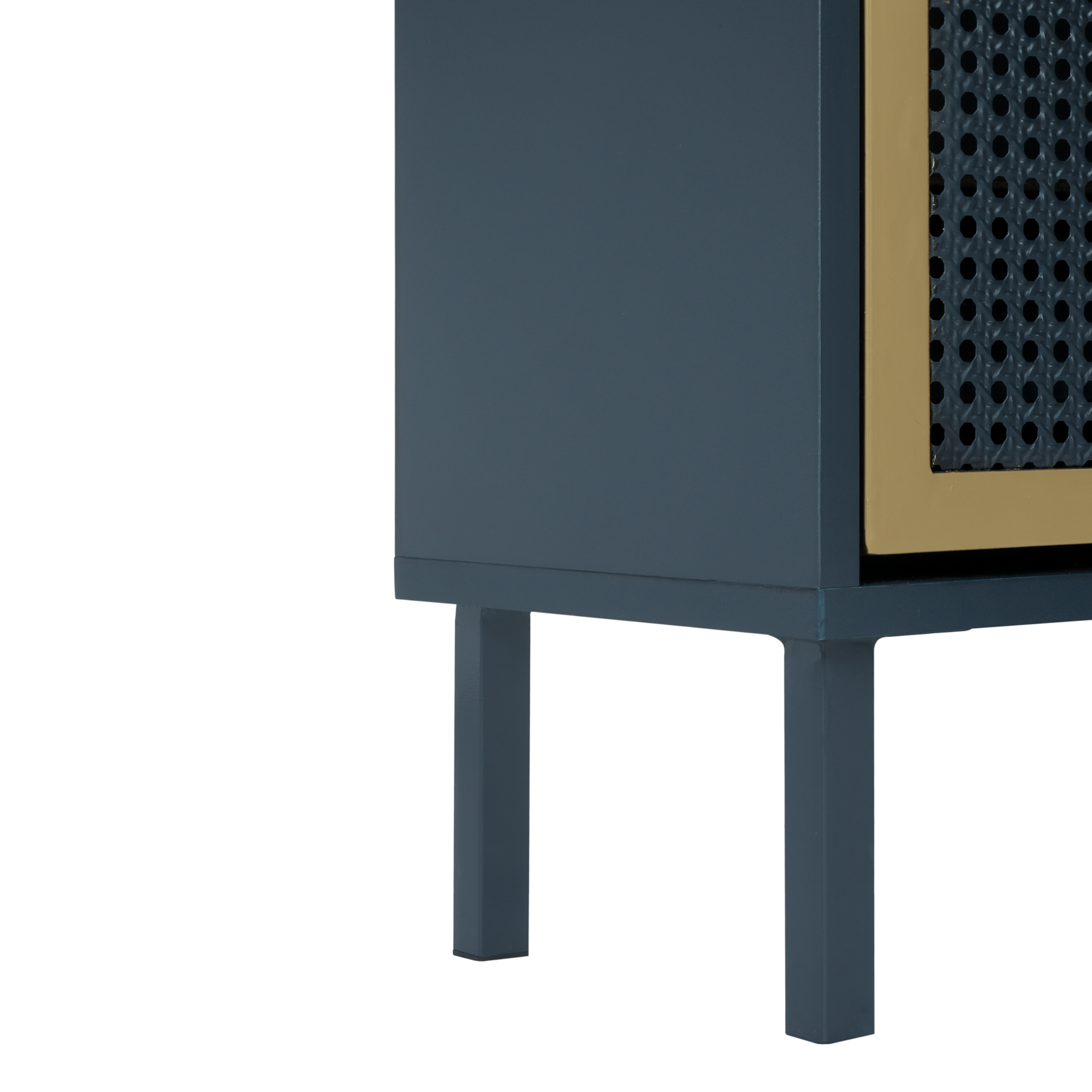 3 Metal Door Shoe Rack, Freestanding Modern Shoe Storage Cabinet, Metal rattan, for Entryway 