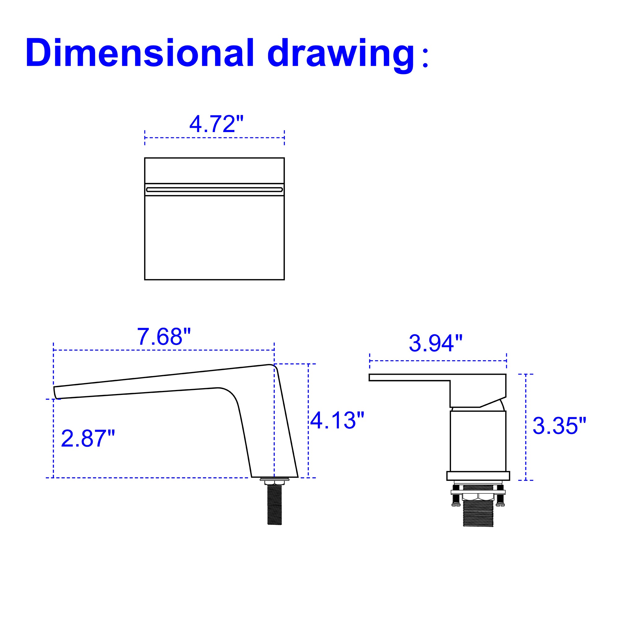 Boyel Living 8 in. Widespread Single Handle Bathroom Faucet with cUPC Hose-Boyel Living