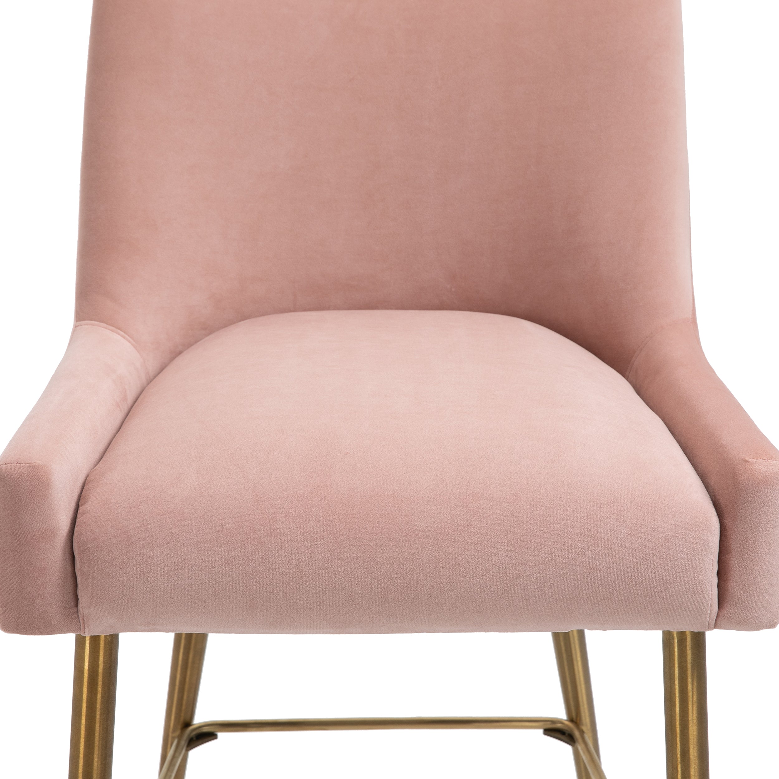 Counter & Bar Stool with Back, Golden Brushed Legs (Set of 2)-Boyel Living