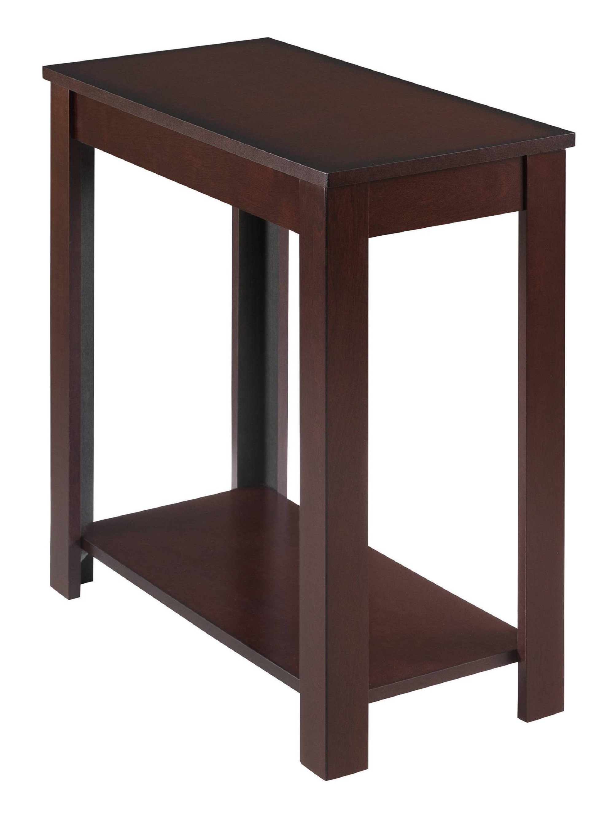 Transitional 1-Pc Chair Side Table Warm Brown Finish Flat Table Top-Boyel Living