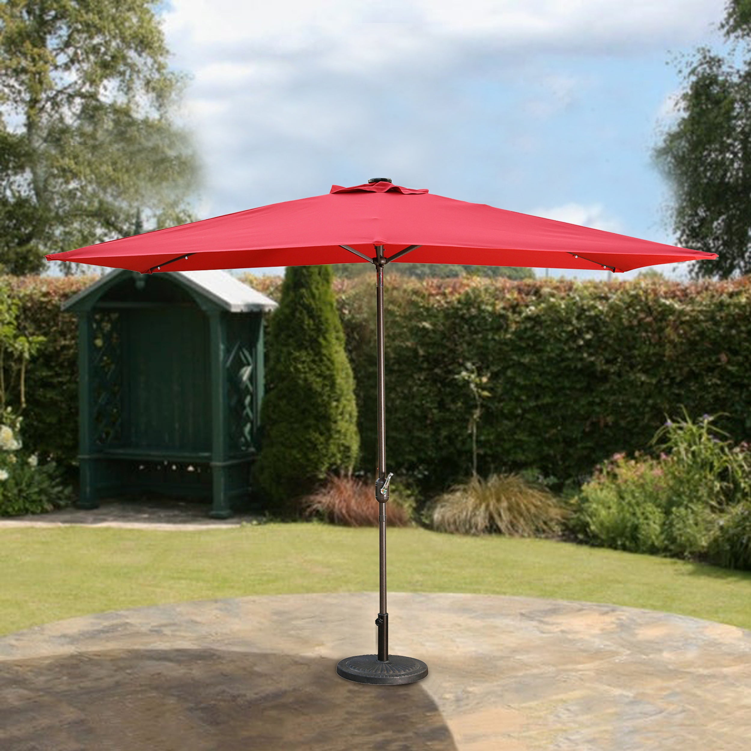 10' x 6'5 Rectangular Lighted Market Umbrella-Boyel Living