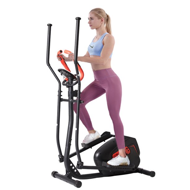 Elliptical Machine Trainer Magnetic Smooth Quiet Driven with LCD Monitor-Boyel Living