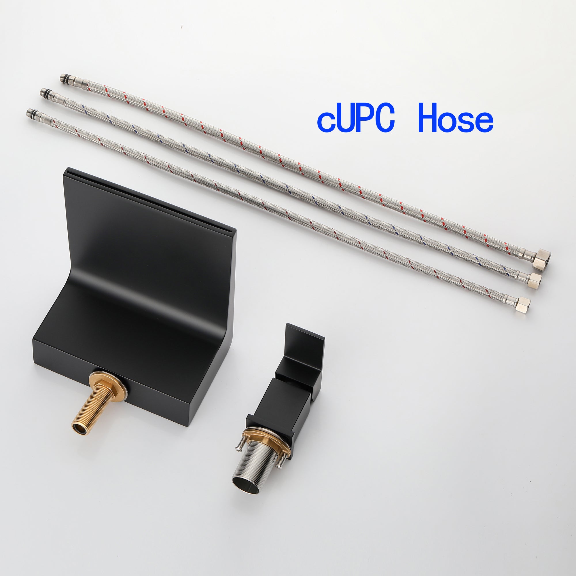 Boyel Living 8 in. Widespread Single Handle Bathroom Faucet with cUPC Hose in Matte Black-Boyel Living