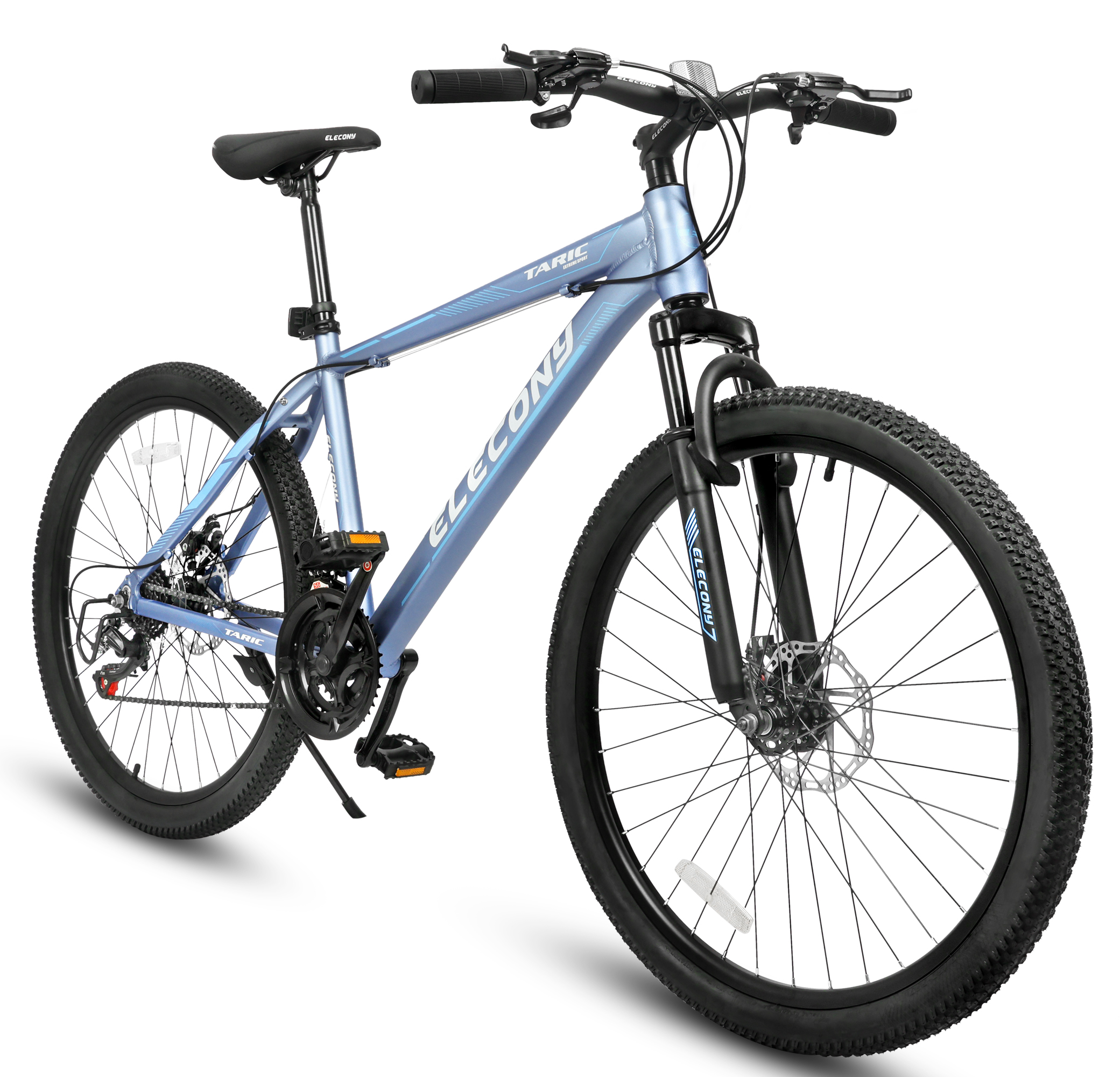 Elecony 26 Inch Mountain Bike, Shimano 21 Speeds with Mechanical Disc Brakes, Aluminum/High-Carbon Steel Frame, Suspension MTB Bikes Mountain Bicycle for Adult  Teenagers-Boyel Living