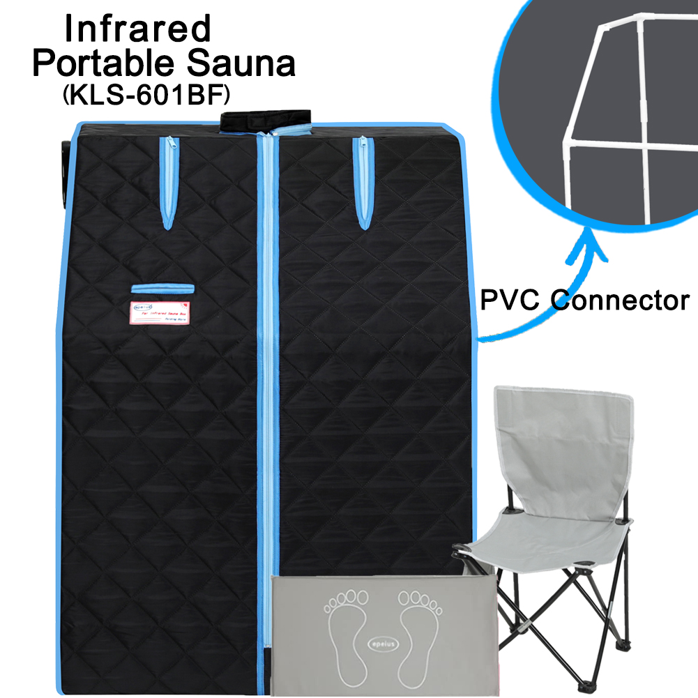 Half body Black Infrared Sauna Tent for Spa Detox at Home PVC Pipe Connector Easy to Install with FCC Certification-Boyel Living