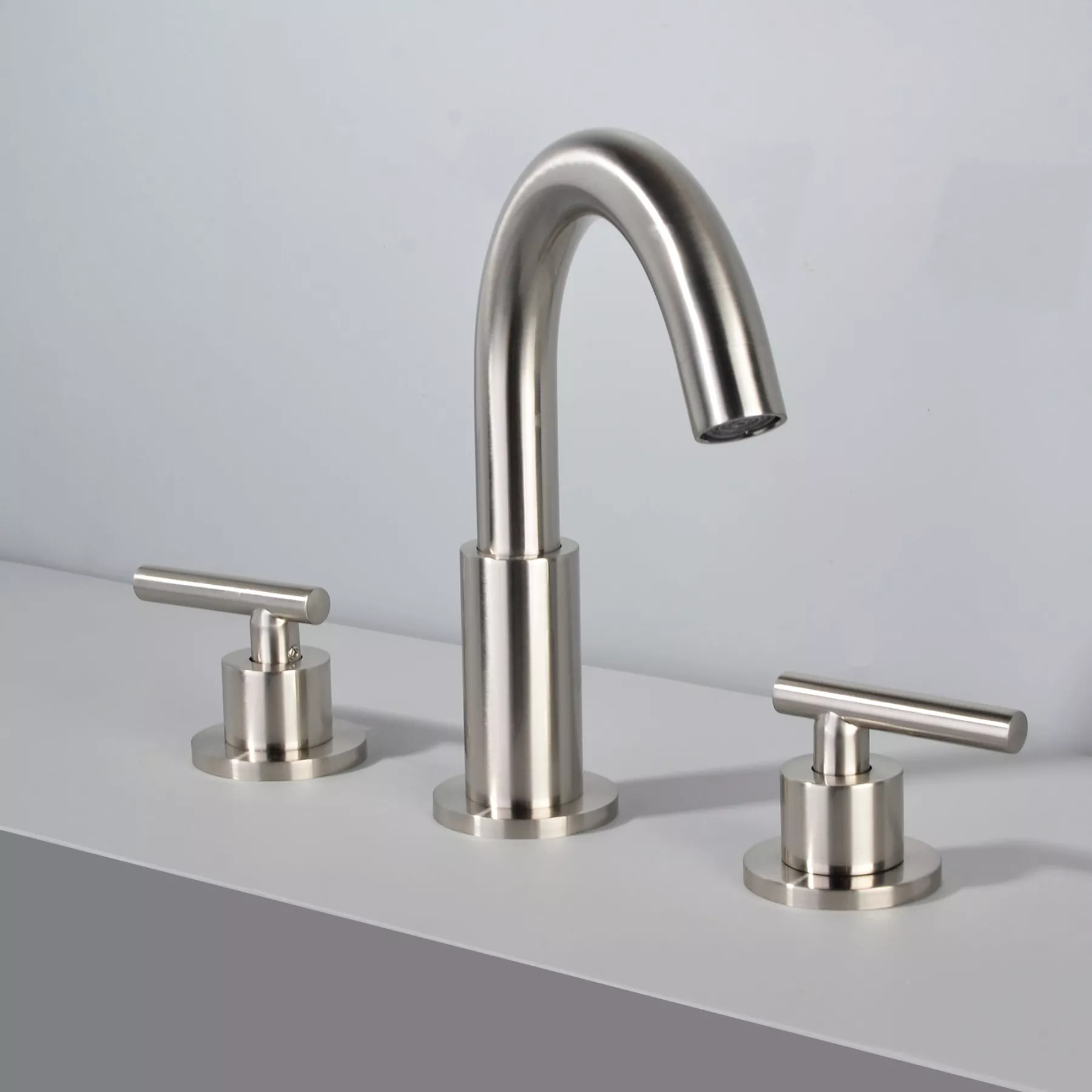 Boyel Living Widespread 2-Handle Bathroom Sink Faucet with Valve and Drain Assembly in Brushed Gold 8 In.-Boyel Living