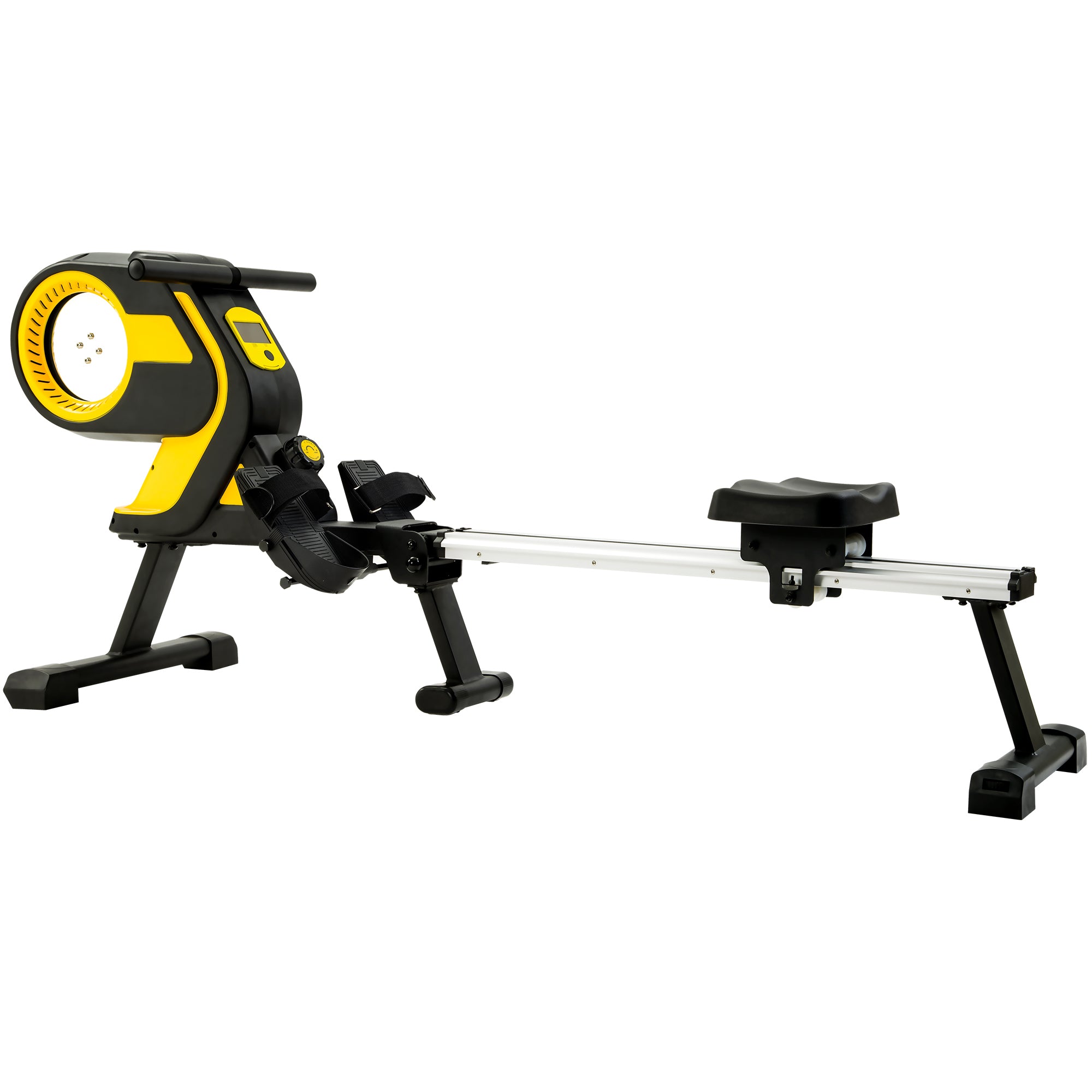 Magnetic Rowing Machine with LCD Monitor, 46" Slide Rail-Boyel Living