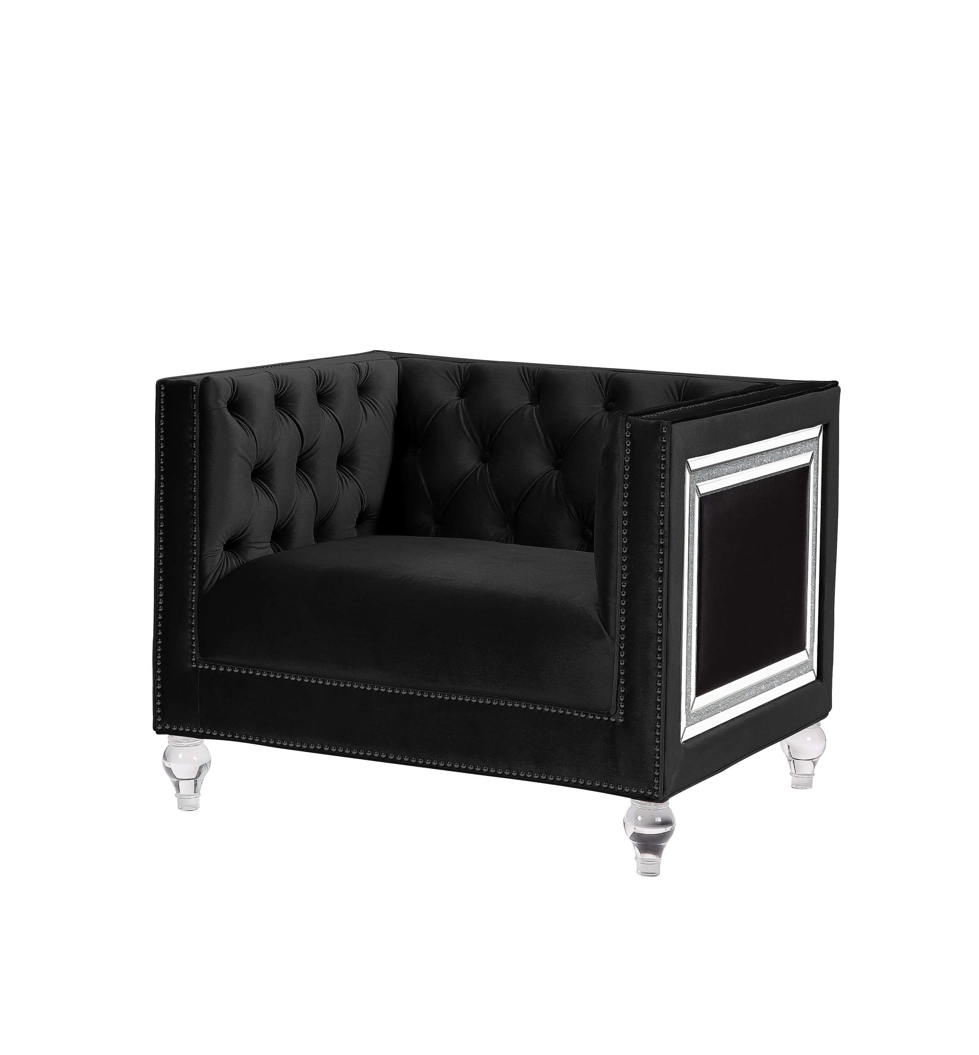 ACME Heibero Chair, Black Velvet-Boyel Living