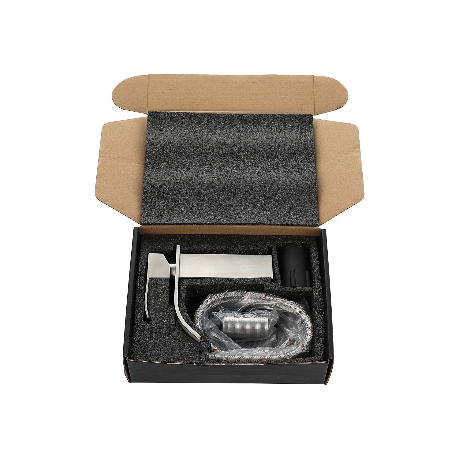 Waterfall Spout Bathroom Faucet,Single Handle Bathroom Vanity Sink Faucet-Boyel Living