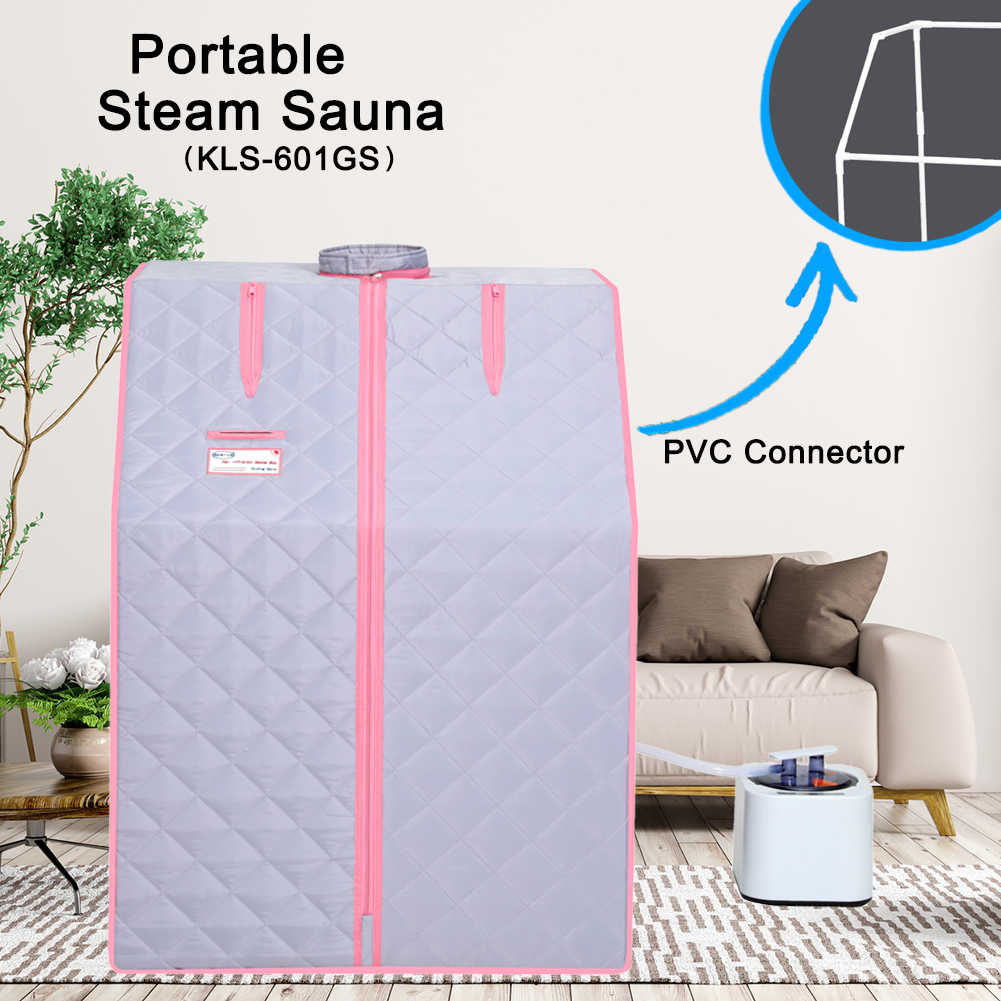Half body Grey Steam Sauna Tent for Spa Detox at Home PVC Pipe Connector Easy to Install with FCC Certification-Boyel Living