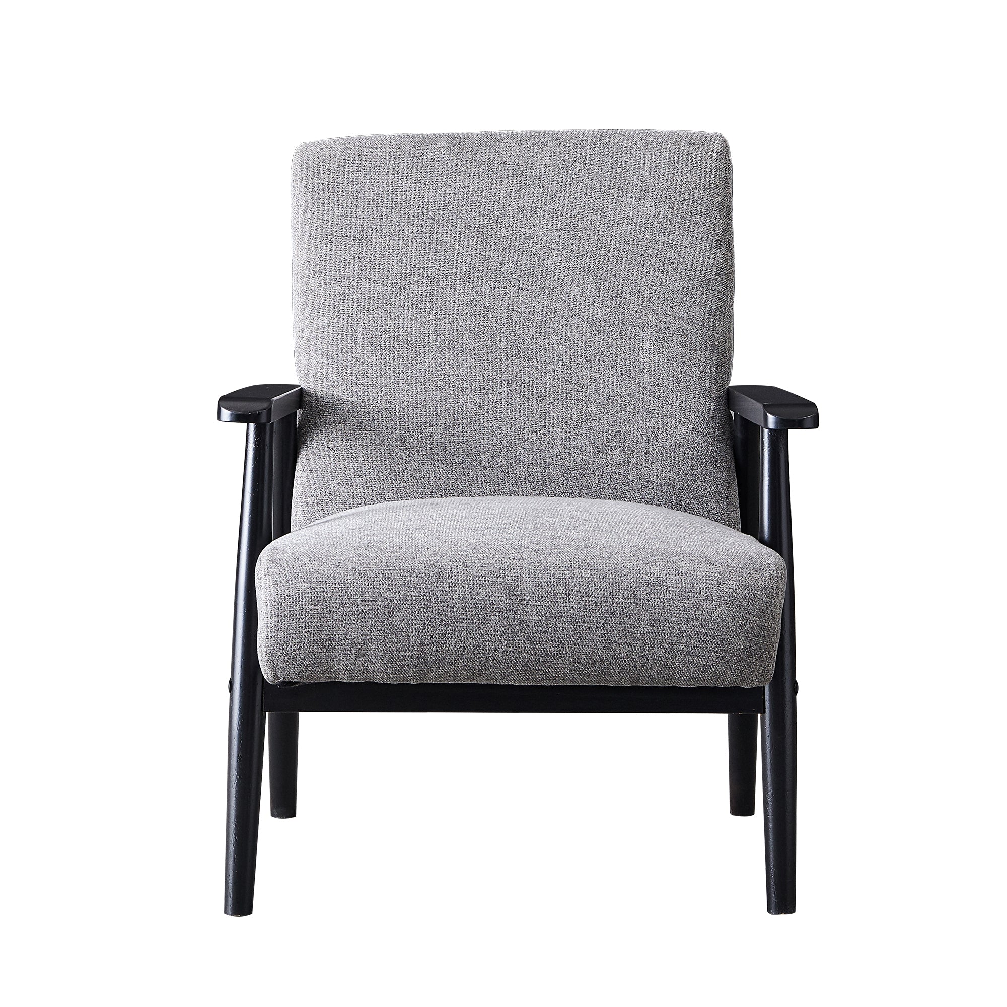 Gray Mid -century arm chair with Thick Sponge Seat-Boyel Living