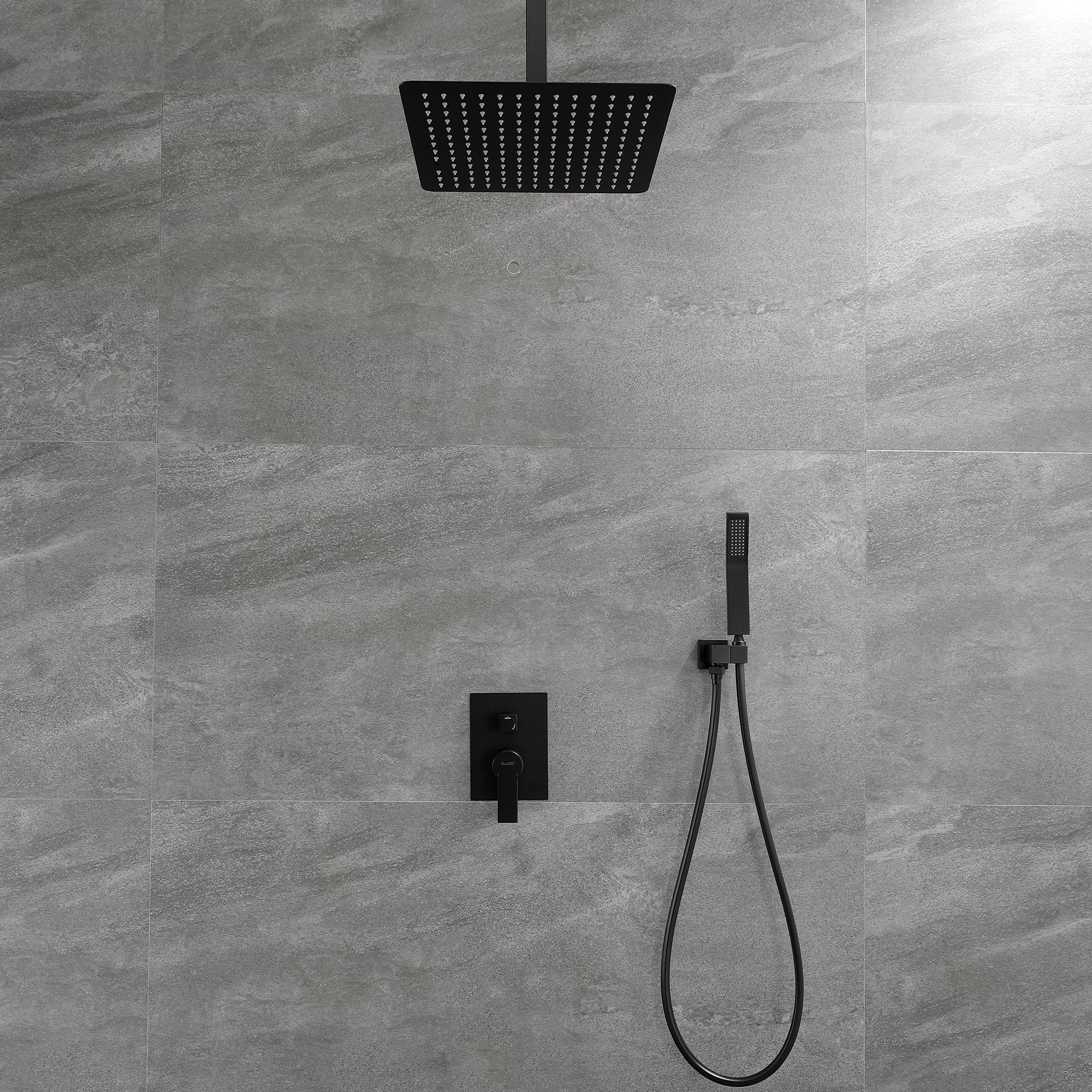 Boyel Living Modern Shower System with Hand Shower in Matte Black-Boyel Living