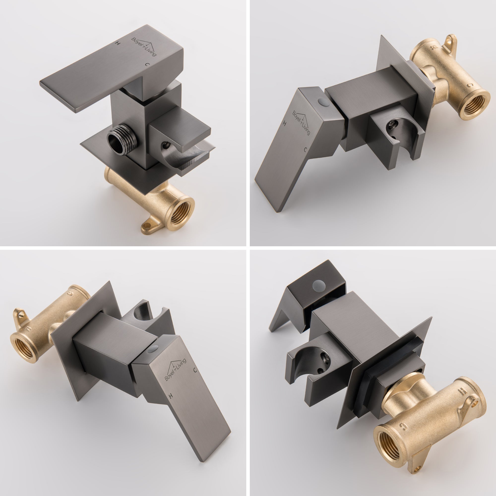 Boyel Living Wall Mount Single-Handle Bidet Faucet with Handle and Mixer Body-Boyel Living