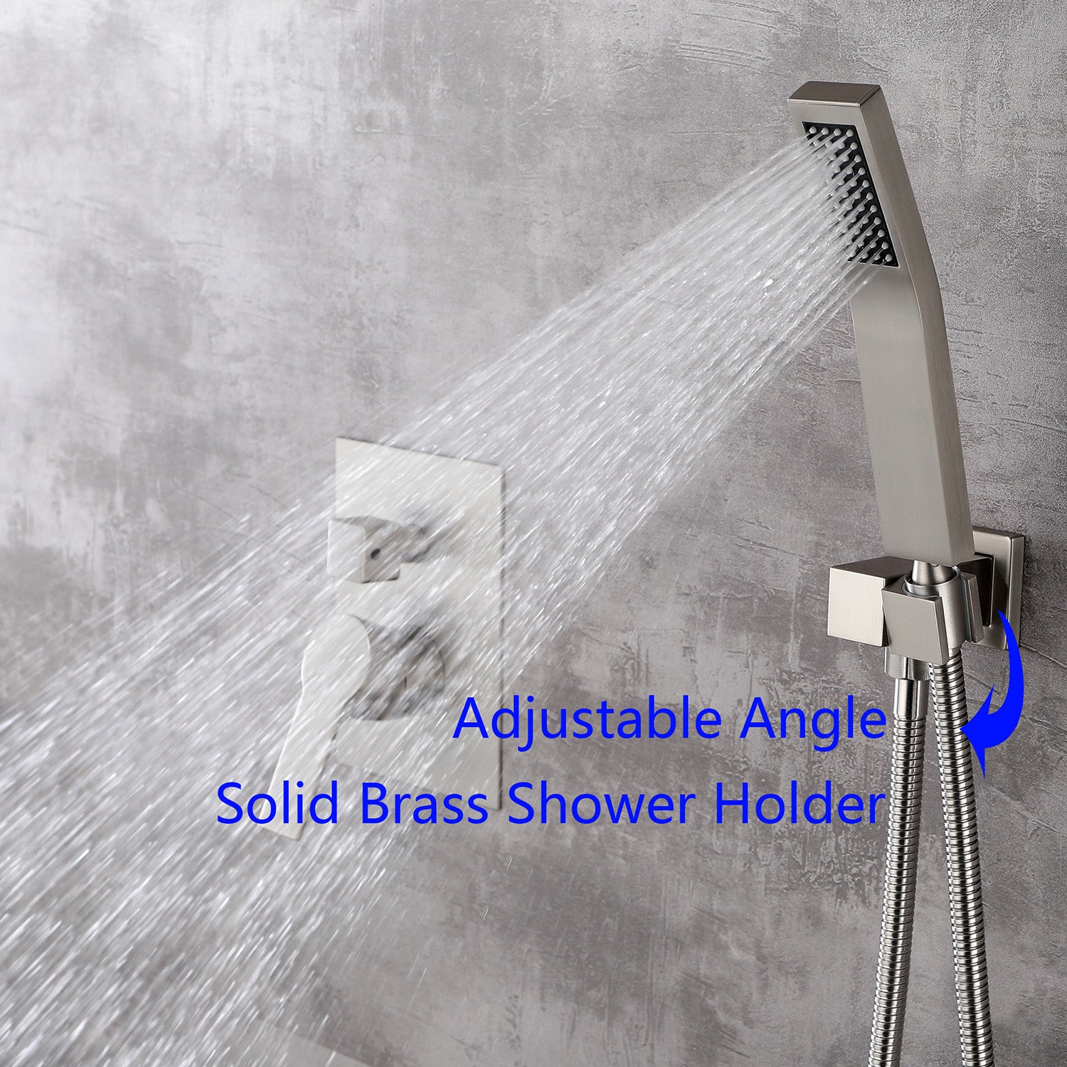 Boyel Living Dual Shower Head System with Adjustable Angle Handheld Shower Head-Boyel Living