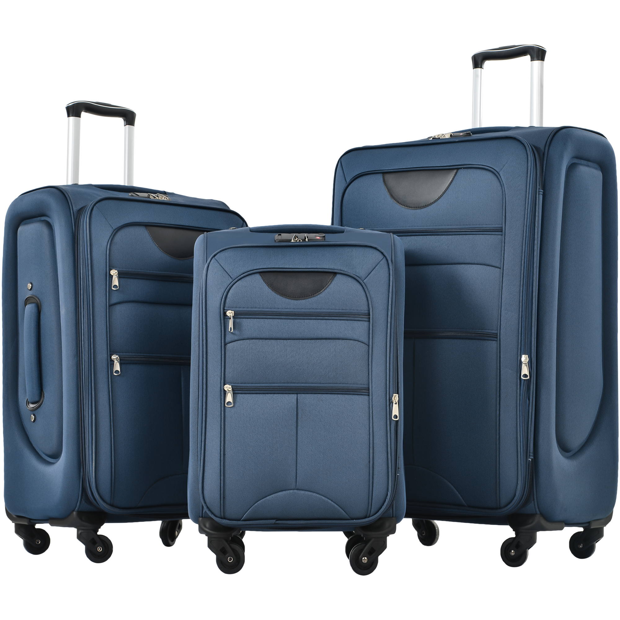 Softside Luggage Expandable 3 Piece Set Suitcase Upright Spinner Softshell Lightweight Luggage Travel Set-Boyel Living