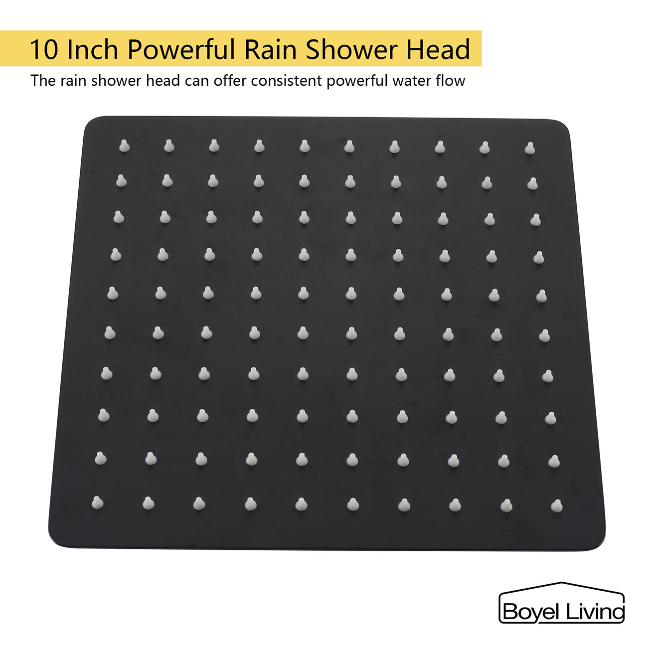 Boyel Living 10 Inch Wall Mounted Dual Shower Heads Set Powerful Rainfall Shower Head System-Boyel Living
