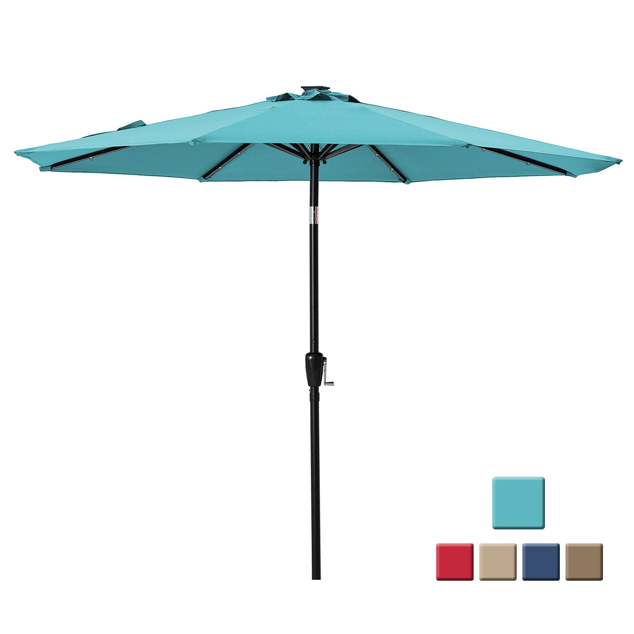 Boyel Living 9-ft Patio Umbrella with LED Lights (Blue)-Boyel Living