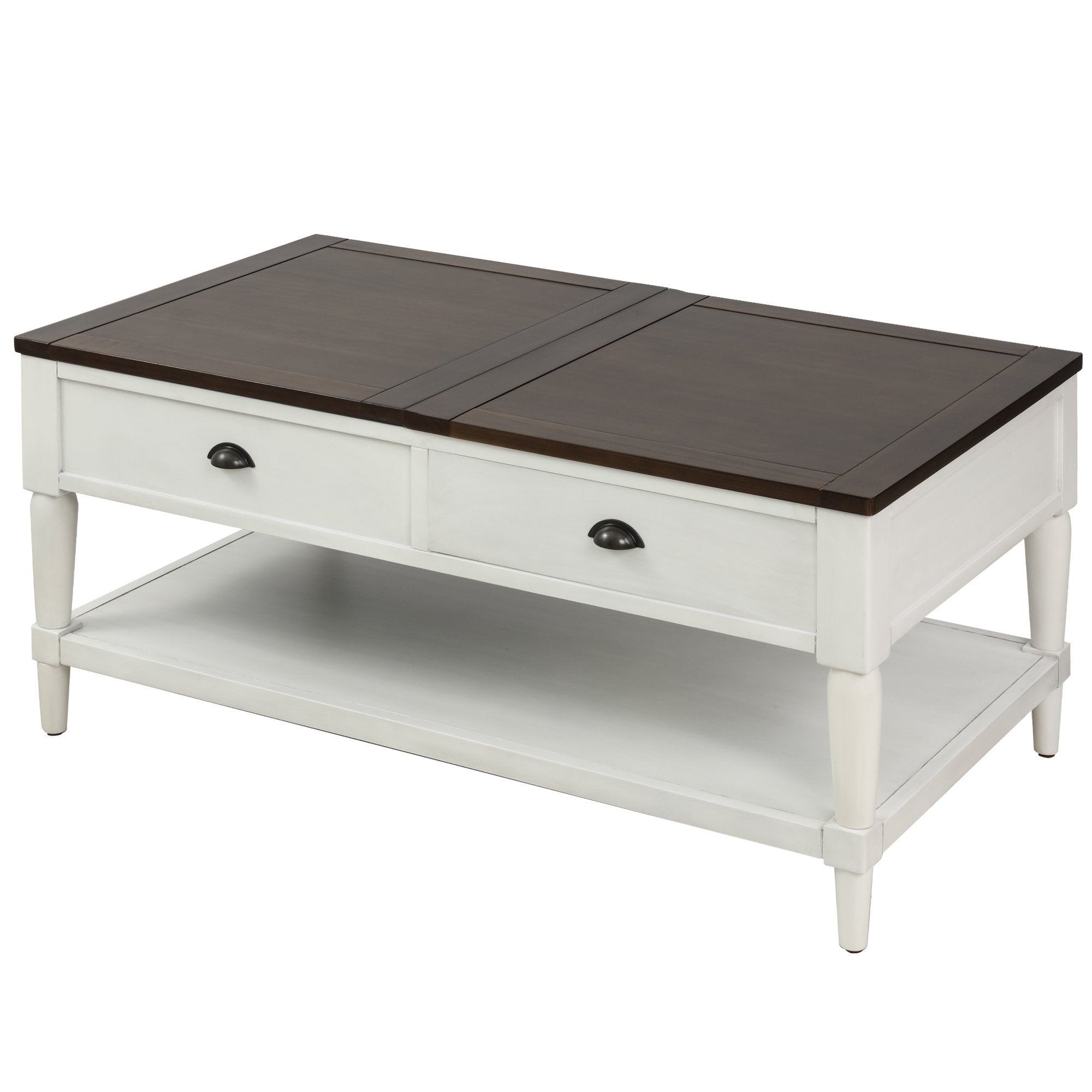 Coffee Table Lift Top Wood Home Living Room , with 1 Drawer and Shelf-Boyel Living
