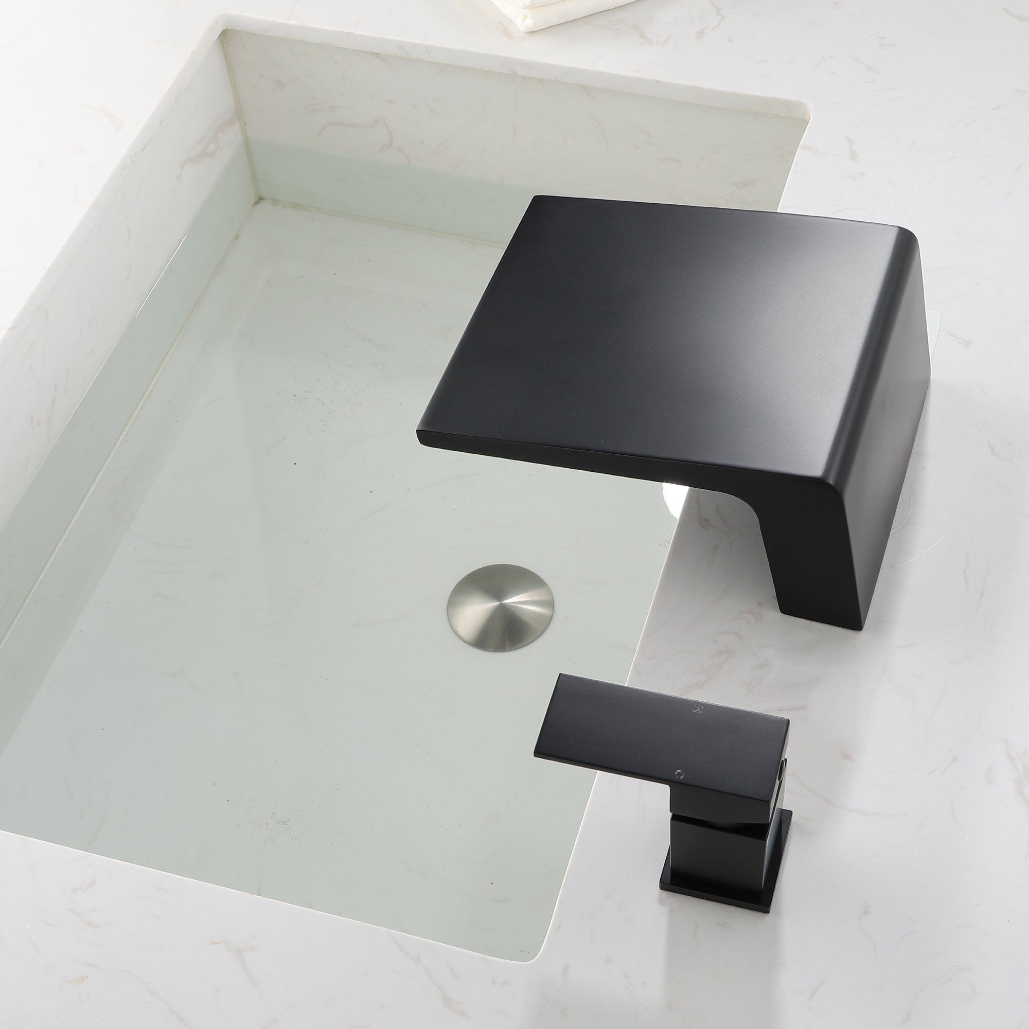 Boyel Living 8 in. Widespread Single Handle Bathroom Faucet with cUPC Hose in Matte Black-Boyel Living
