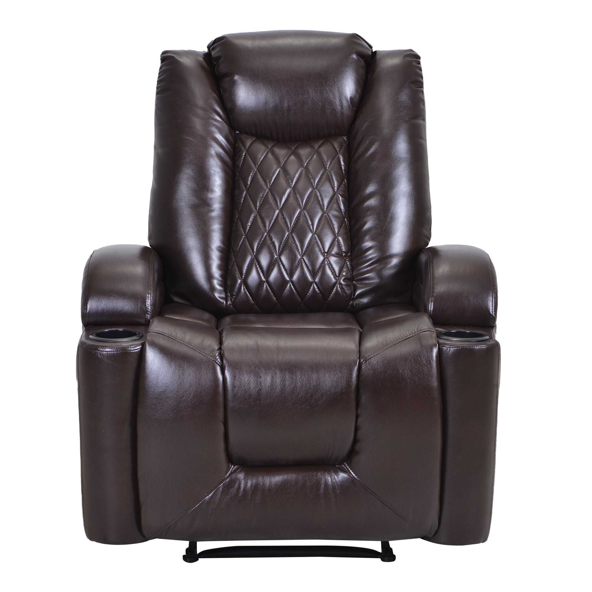 Power Motion Recliner with USB Charge Port and Cup Holder -PU Lounge chair-Boyel Living