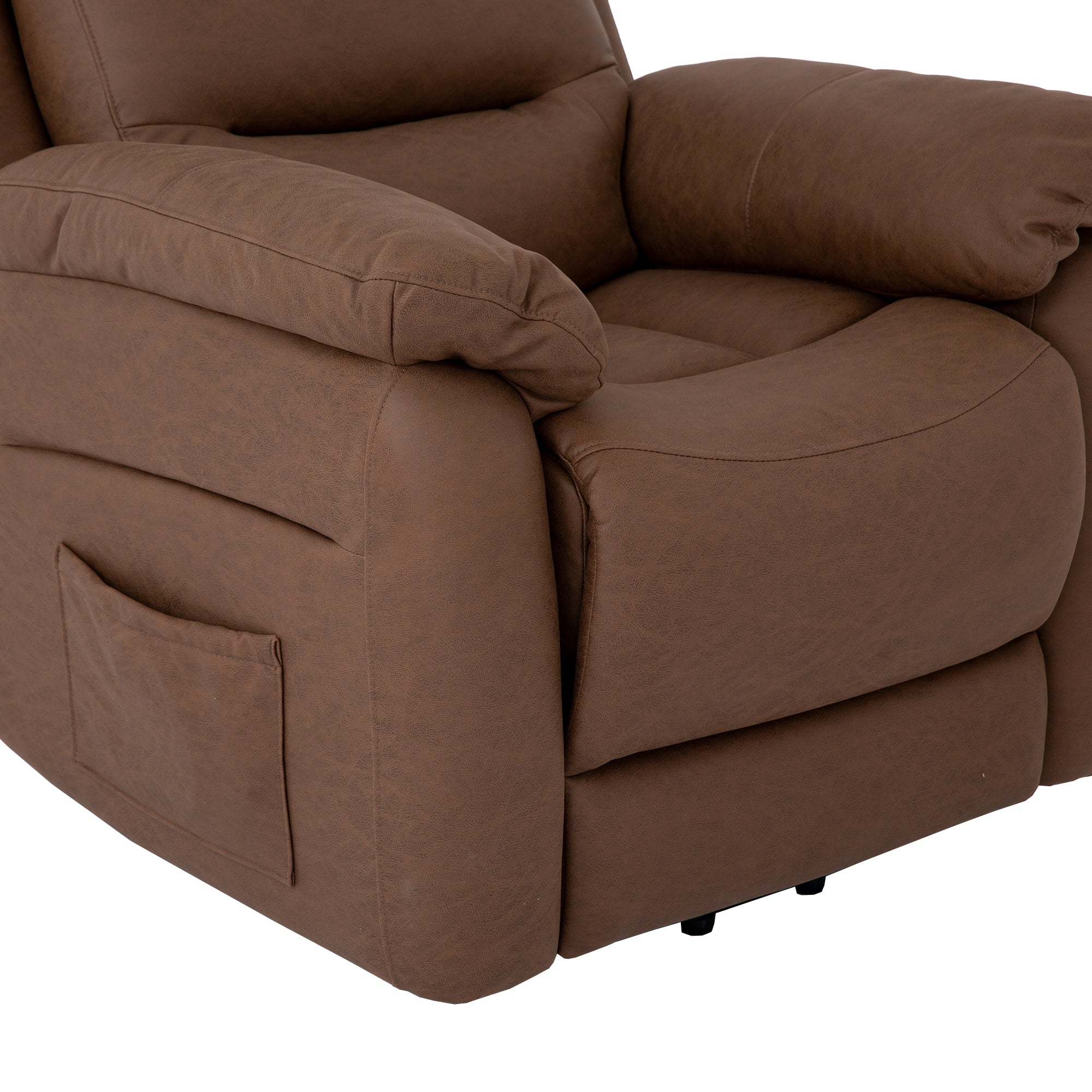 Power Lift Assist Standard Recliner with Storage and Overstuffed Pillows-Boyel Living