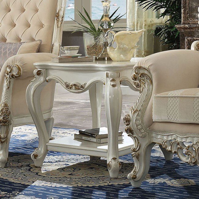 ACME Picardy End Table in Antique Pearl-Boyel Living