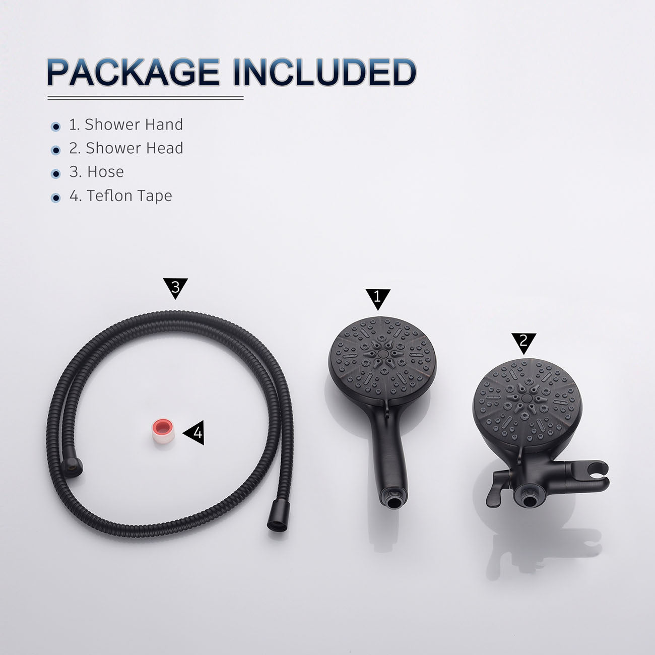 5-Spray Patterns 5 in. Wall Mount Dual Shower Heads and Handheld Shower Head-Boyel Living