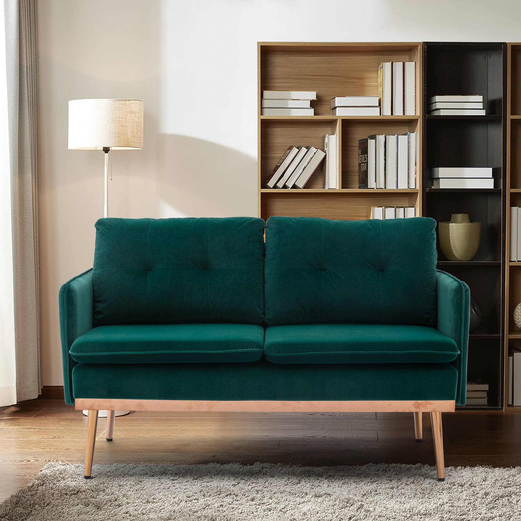 COOLMORE  Velvet  Sofa , Accent sofa .loveseat sofa with Stainless feet-Boyel Living