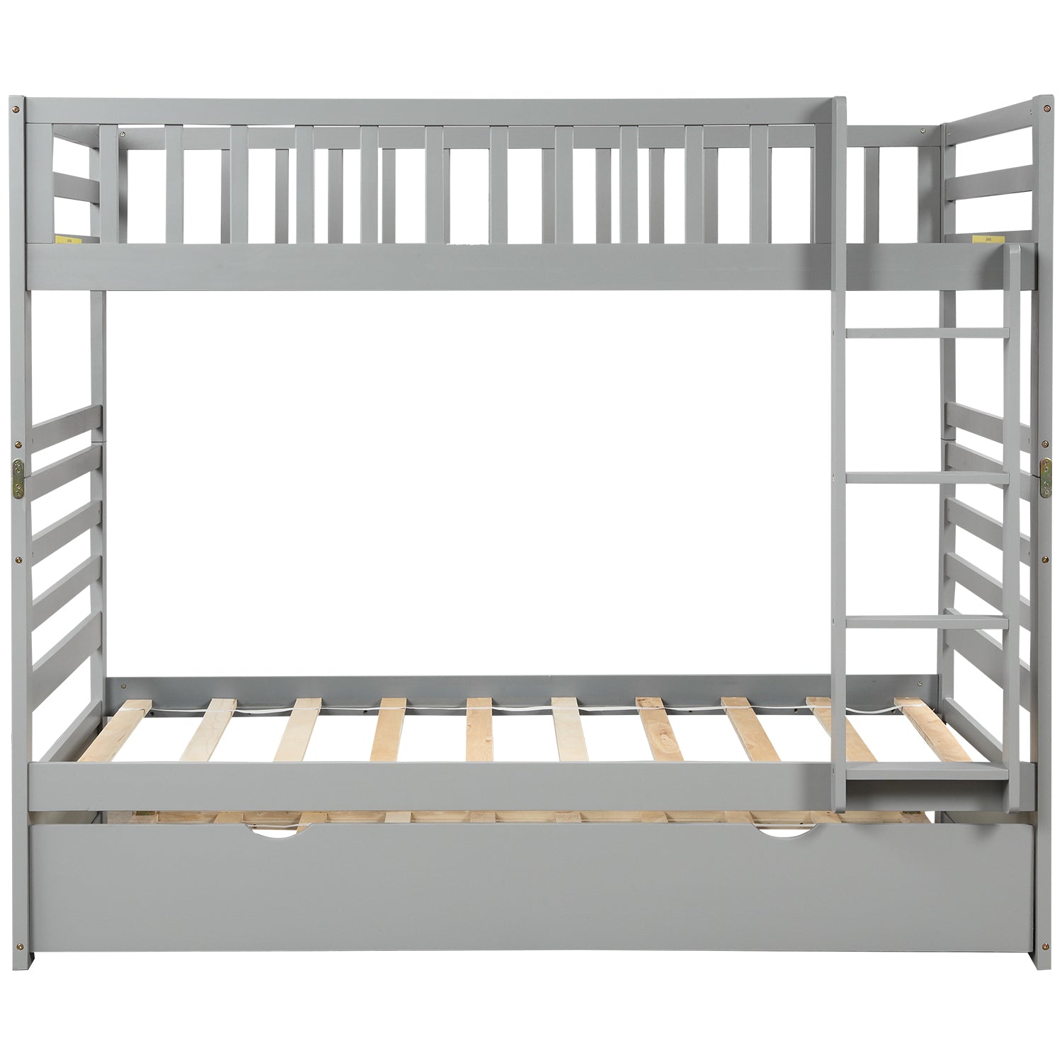 Twin Bunk Beds for Kids with Safety Rail and Movable Trundle bed-Boyel Living