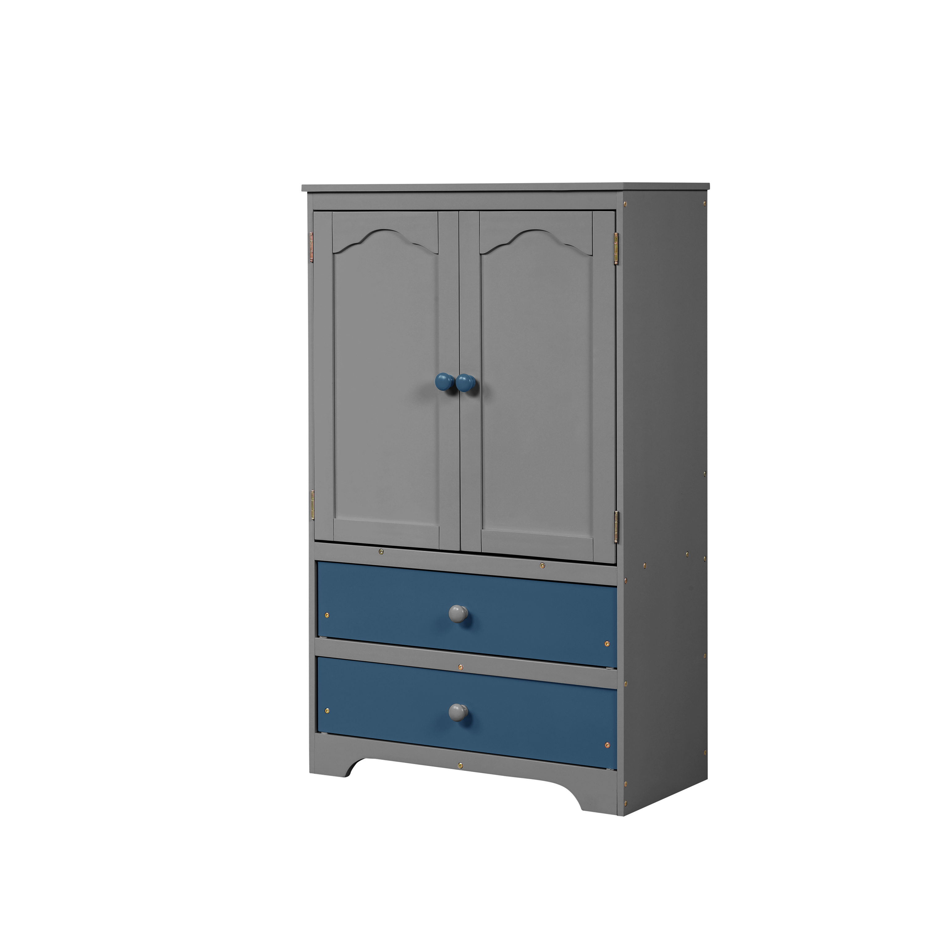 PRACTICAL SIDE CABINET FOR TWO TONE NAVY BLUE WITH GRAY COLOR