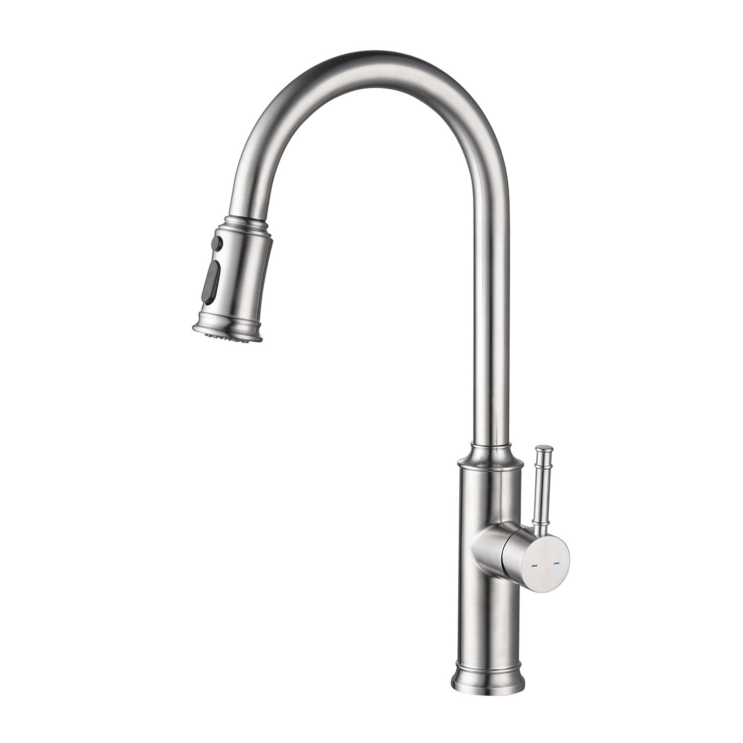 Kitchen Faucet with Pull Out Sprayer in Brushed Nickel-Boyel Living
