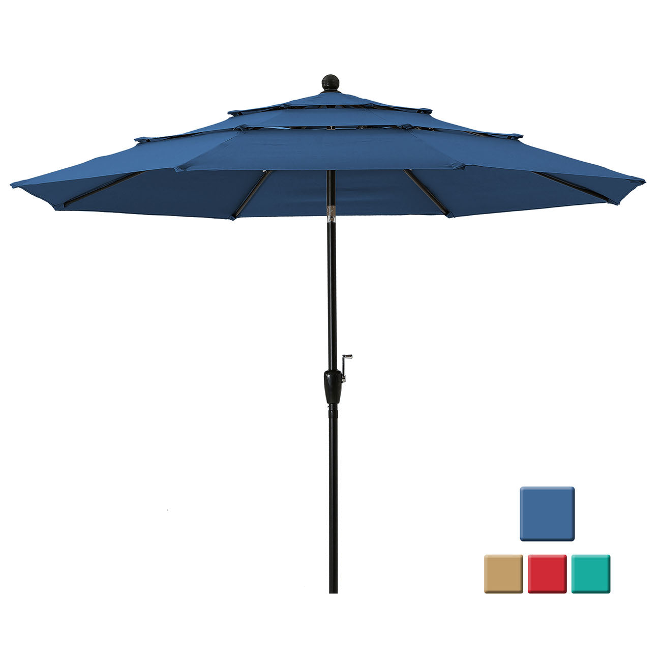 Boyel Living 10ft Patio Umbrella with Double Airvent (Navy)-Boyel Living