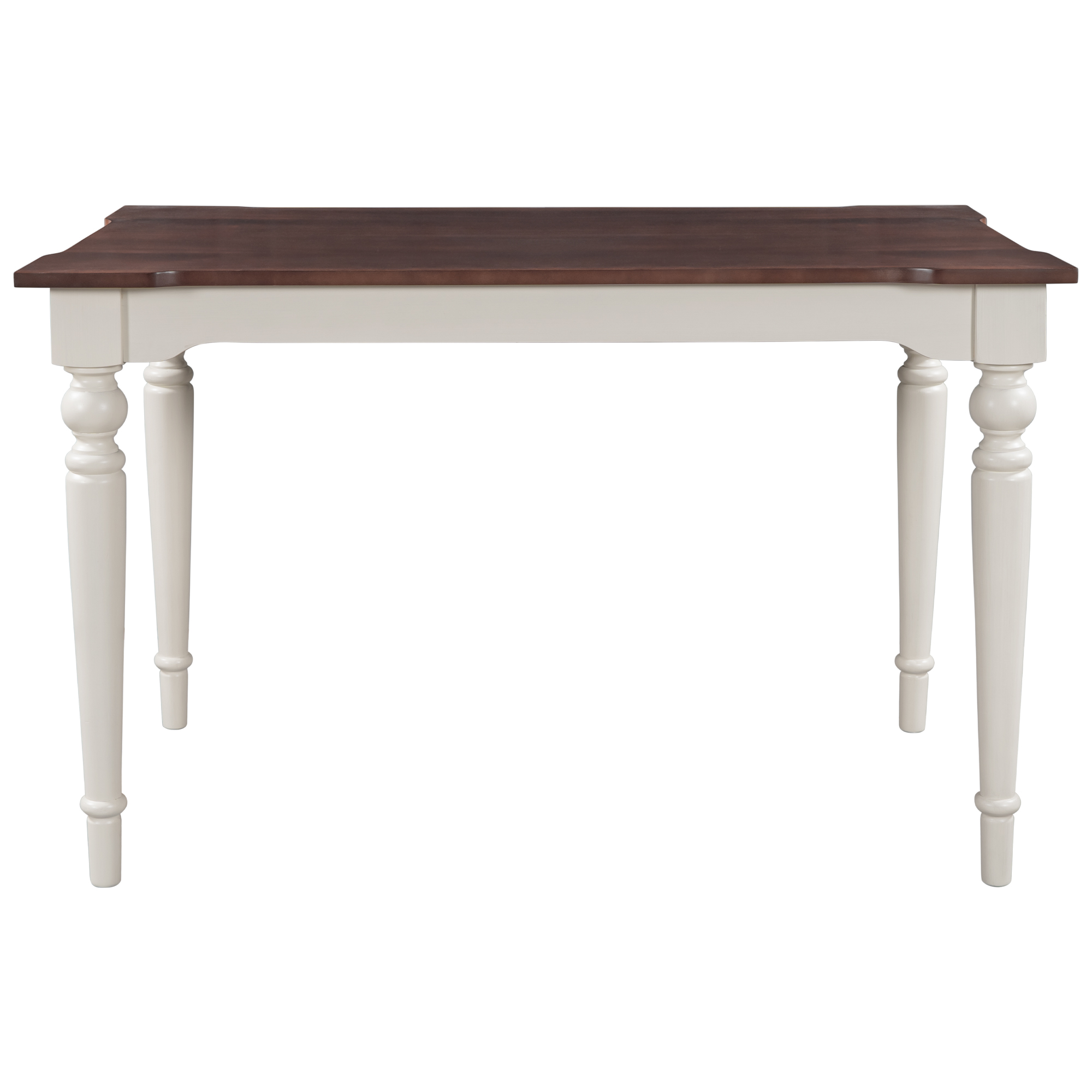 Wood Retro Classical Dining Table, Cherry Top+White Legs-Boyel Living