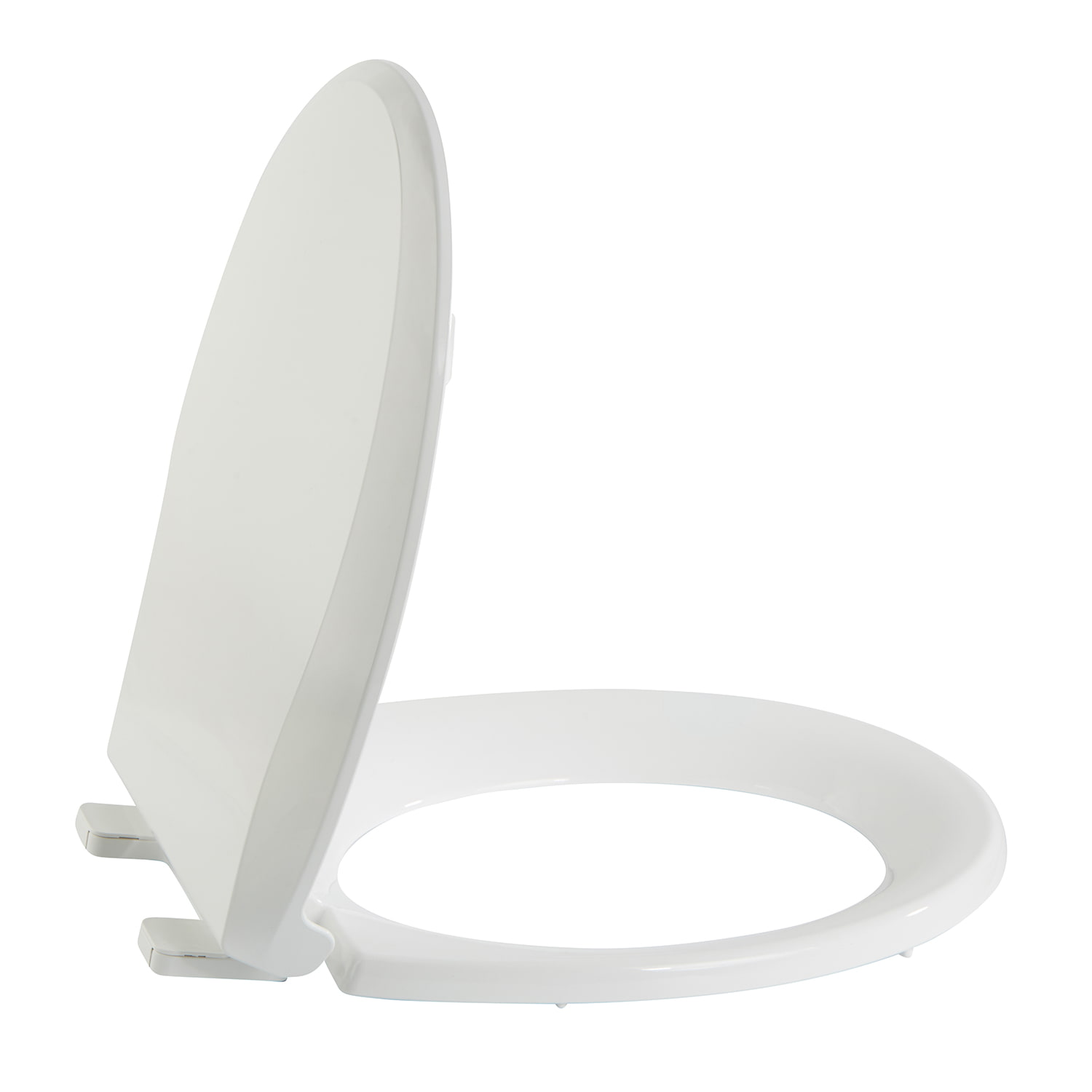 Slow Close Round Closed Front Toilet Seat in White-Boyel Living